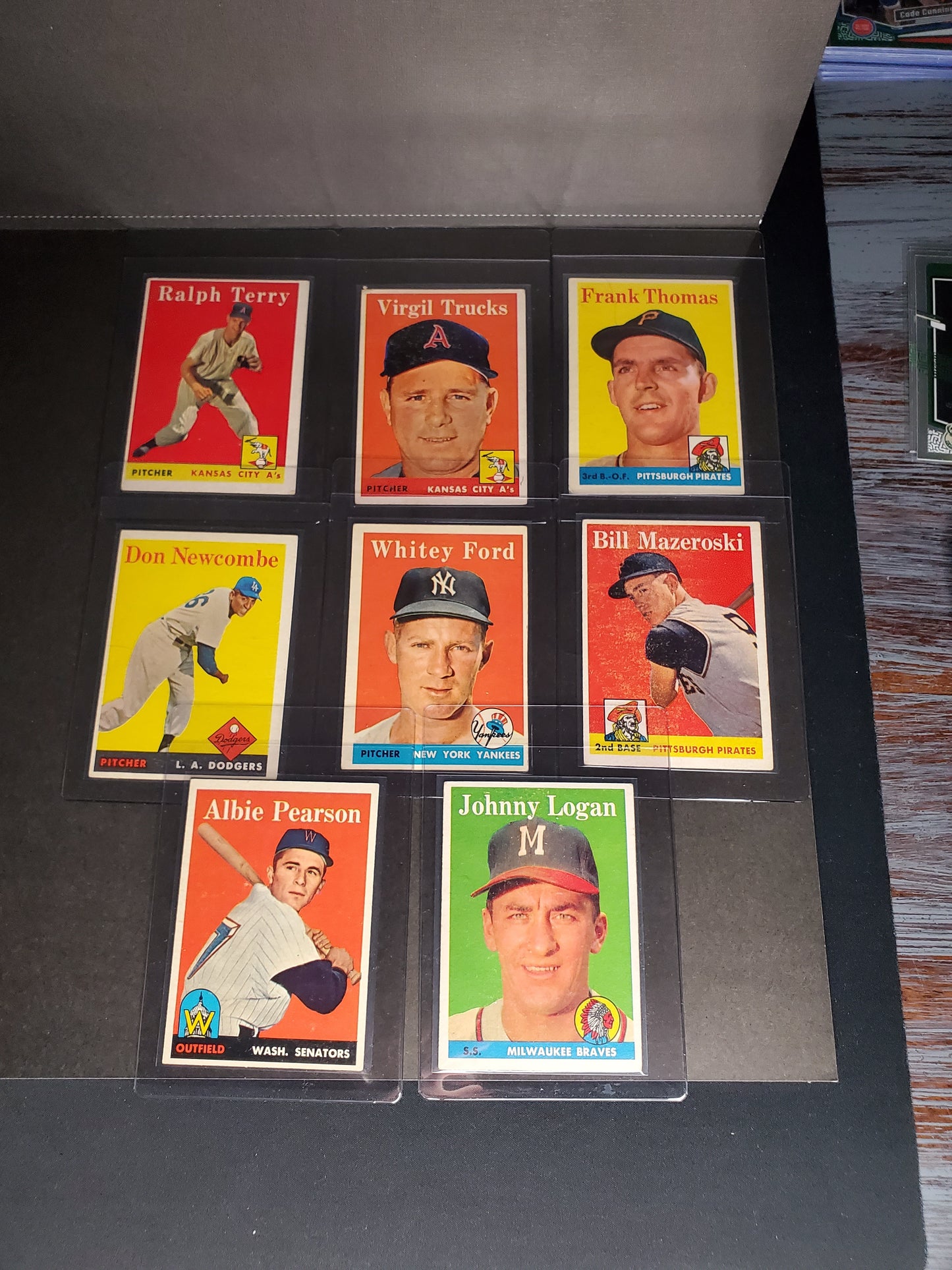 Lot of (8) 1958 Topps Vintage Baseball Cards Includes Stars!! Ford, Maz VG/EX+