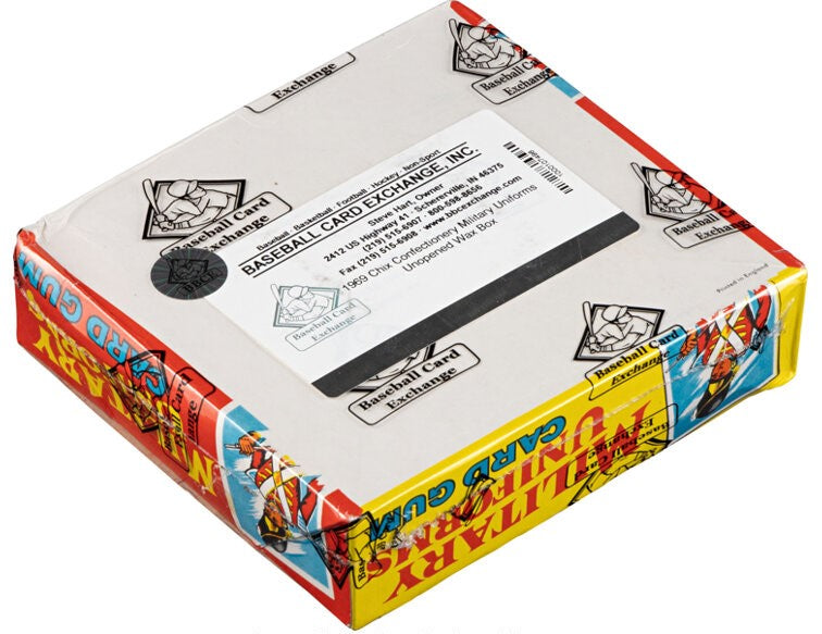 1969 Chix Confectionary Military Uniforms Wax Box with 48 Unopened Packs SEALED!