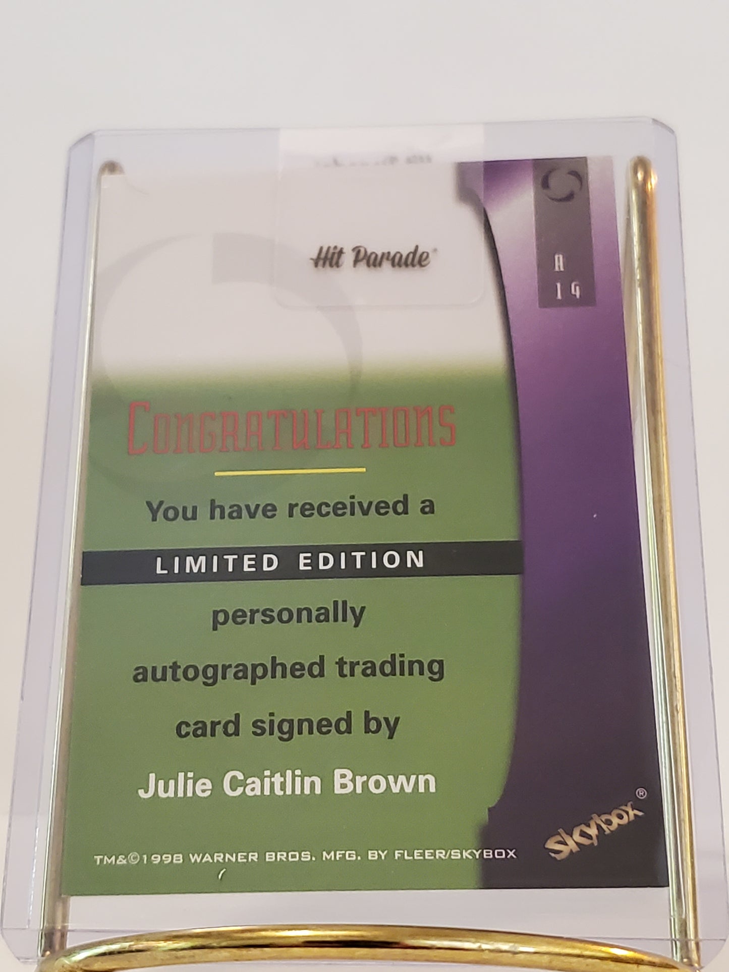 Julie Caitlin Brown - 1998 Warner Brothers - Babylon 5 Season 5 "Na'Toth" Autograph Card #A14