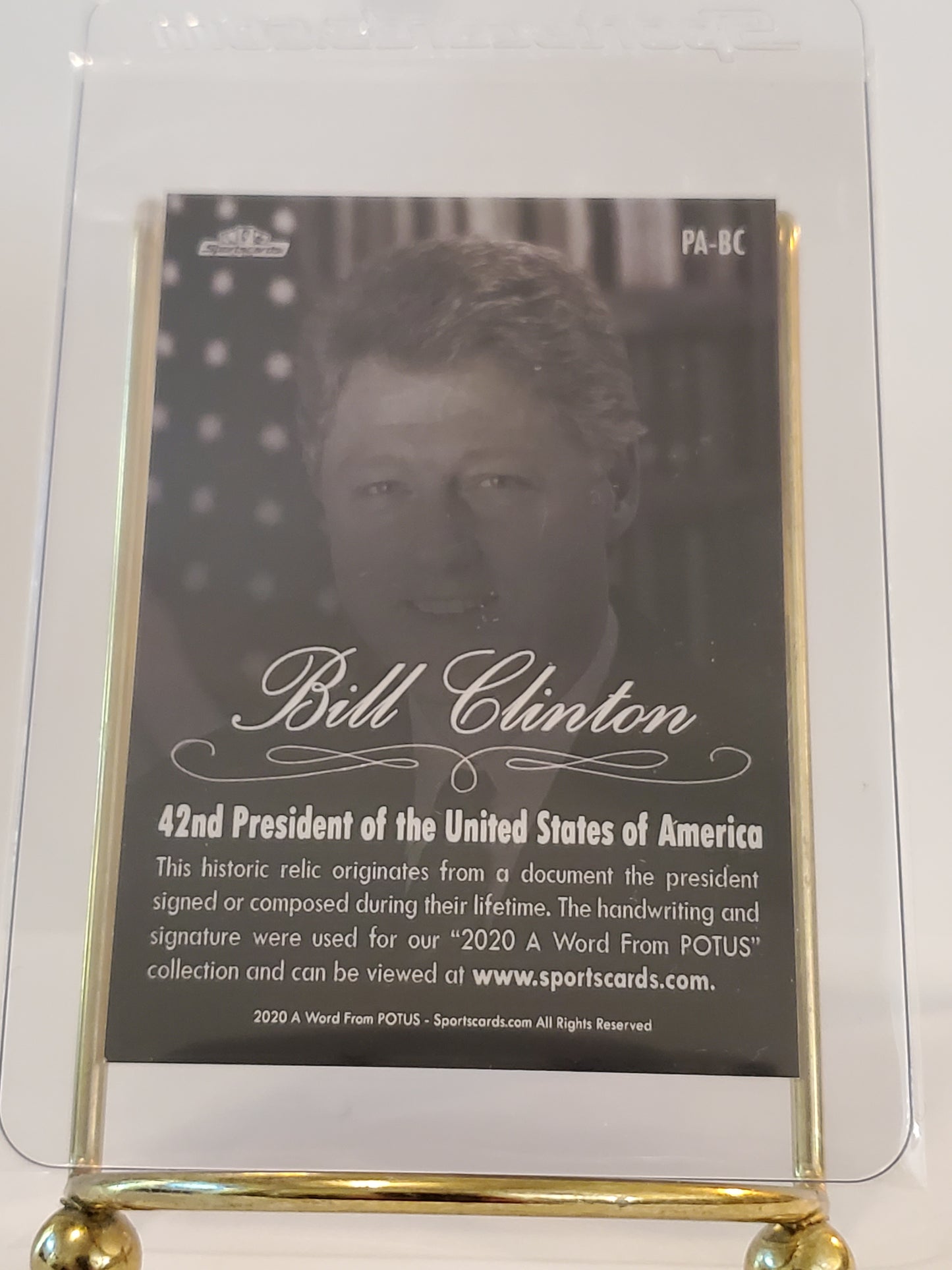 Bill Clinton 2020 A Word From Potus Relic PA-BC