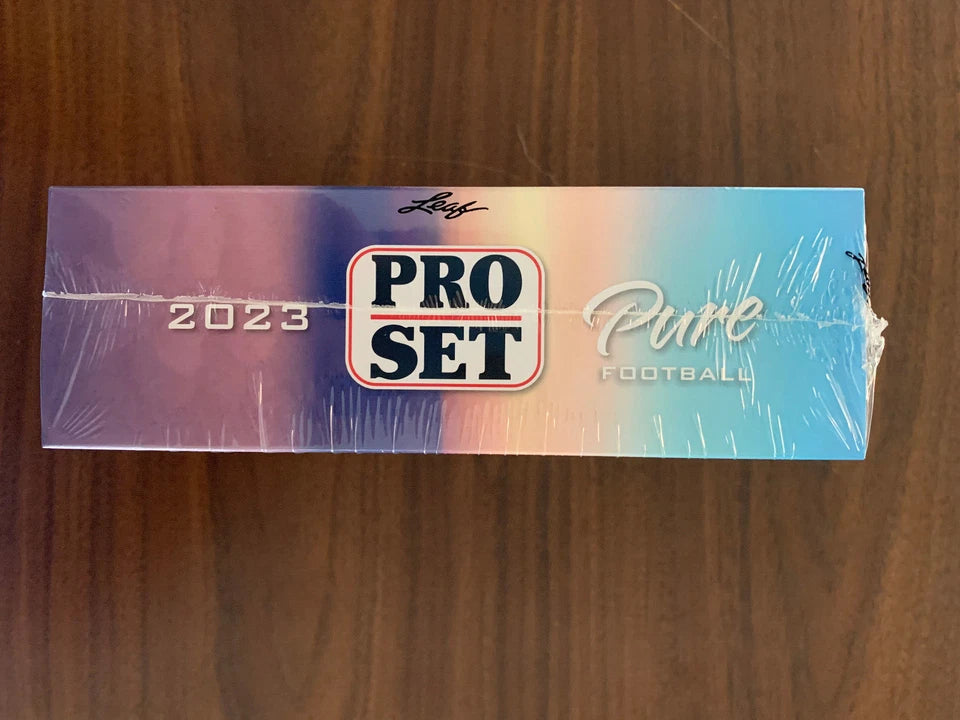 2023 Pro Set Pure Football Factory Sealed Hobby Box 3 Acetate Auto's Per Box