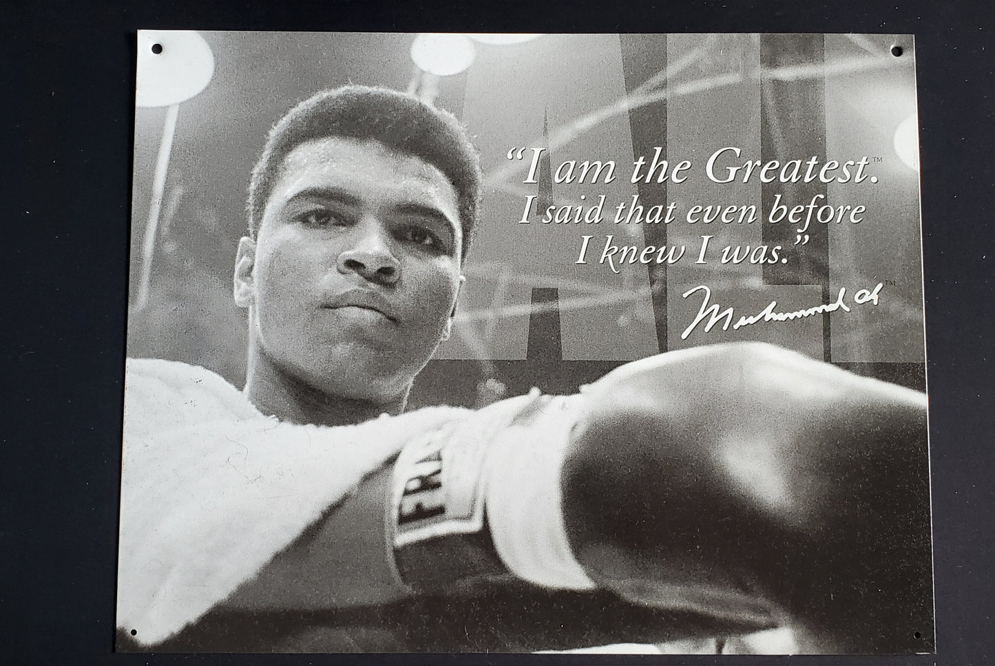 Muhammed Ali Facsimile 16x12 Metal Sign (Officially Licensed Product)