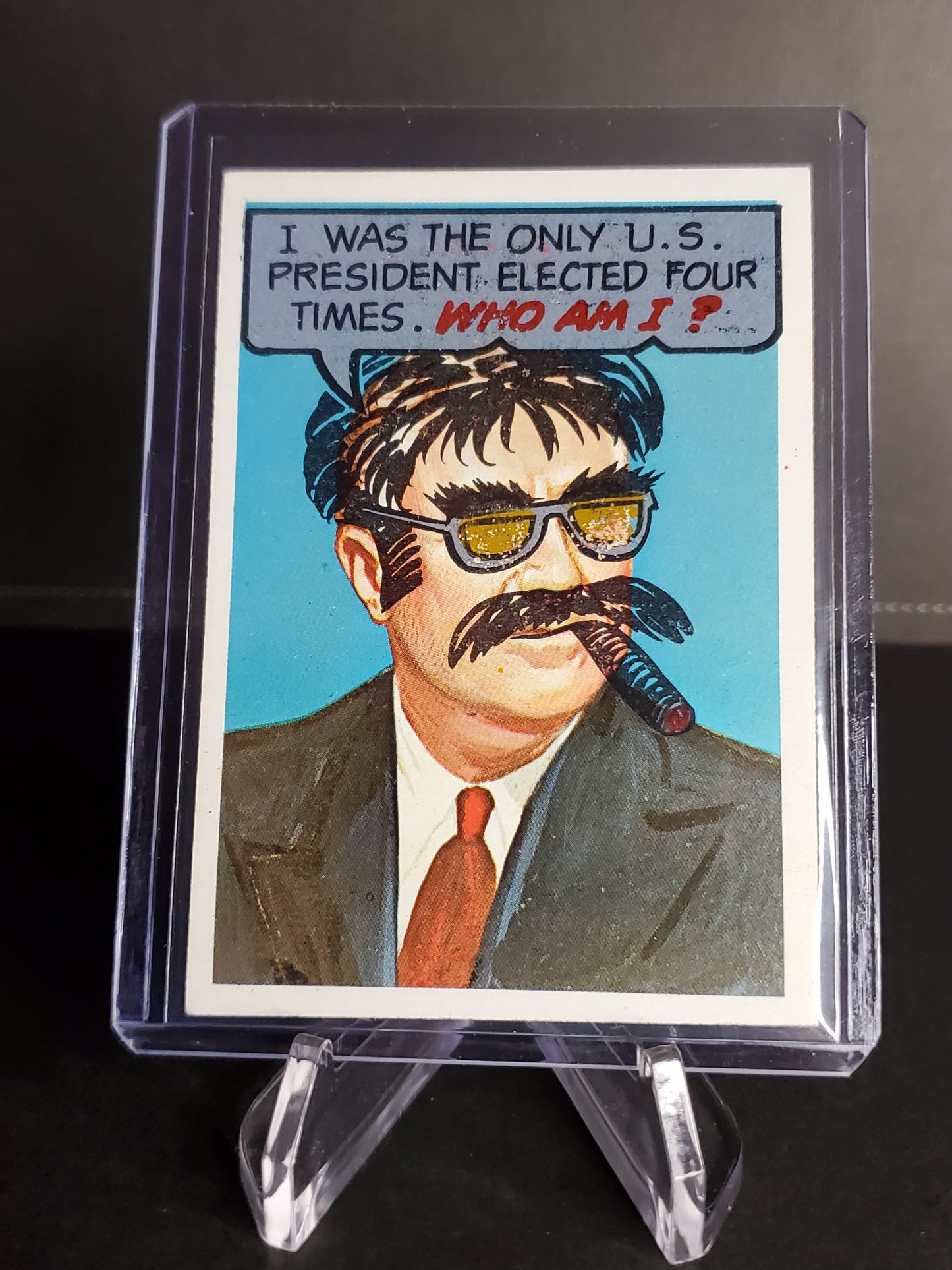 Franklin D. Roosevelt 1967 Topps Who Am I? #6 Unscratched