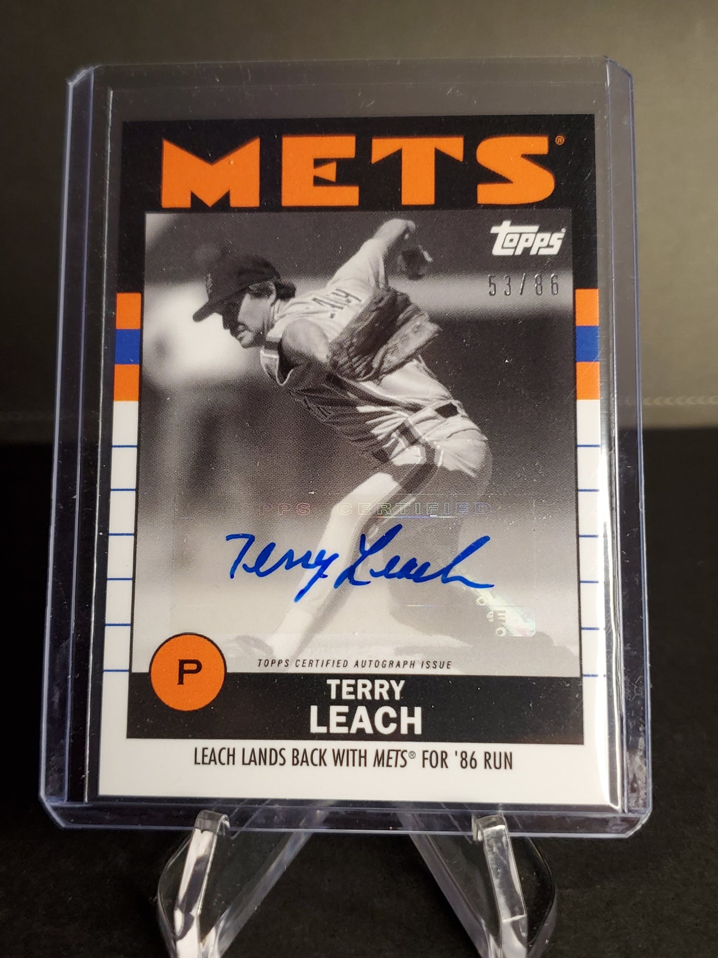 Terry Leach 2021 Topps Once Upon A Time In Queens AUTO /86