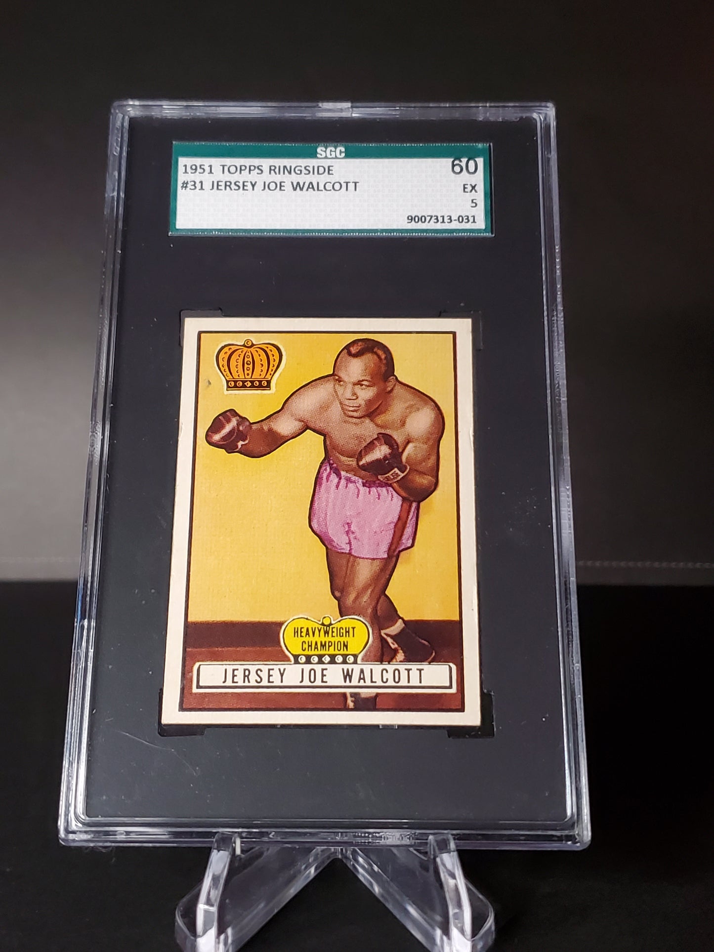 Joe Walcott 1951 Topps Ringside Jersey #31 SGC 5