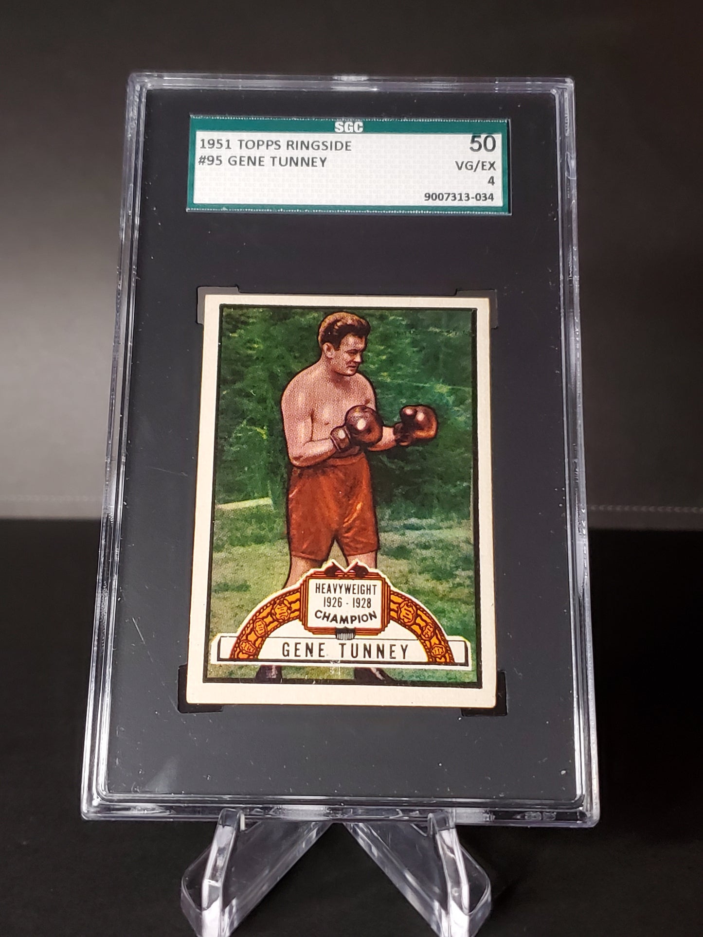 Gene Tunney 1951 Topps Ringside Boxing #95 SGC 4