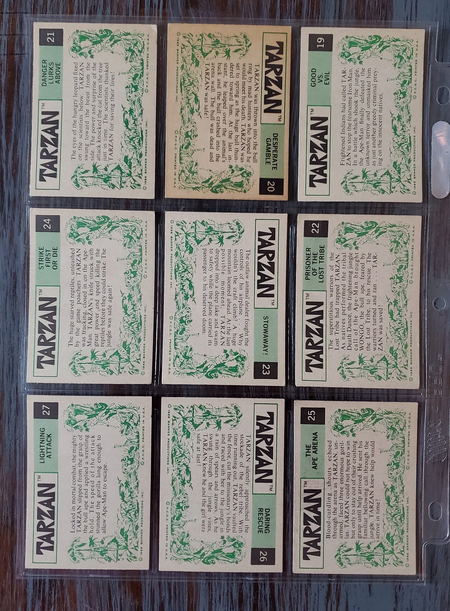 1966 Philadelphia Tarzan SET (63/64) - missing #54 EX Condition!!