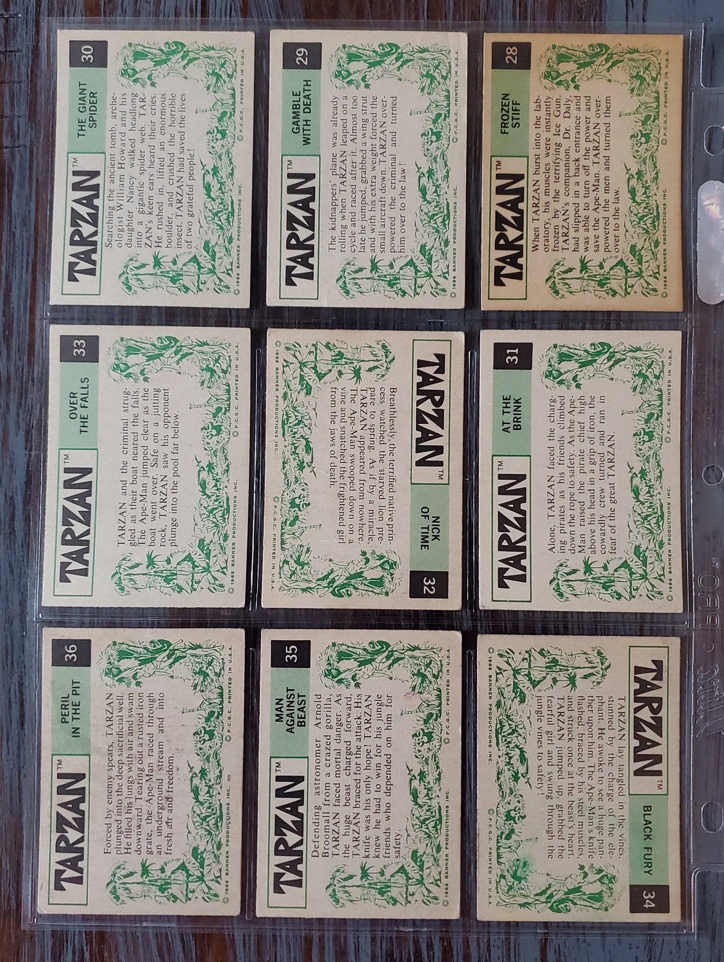 1966 Philadelphia Tarzan SET (63/64) - missing #54 EX Condition!!