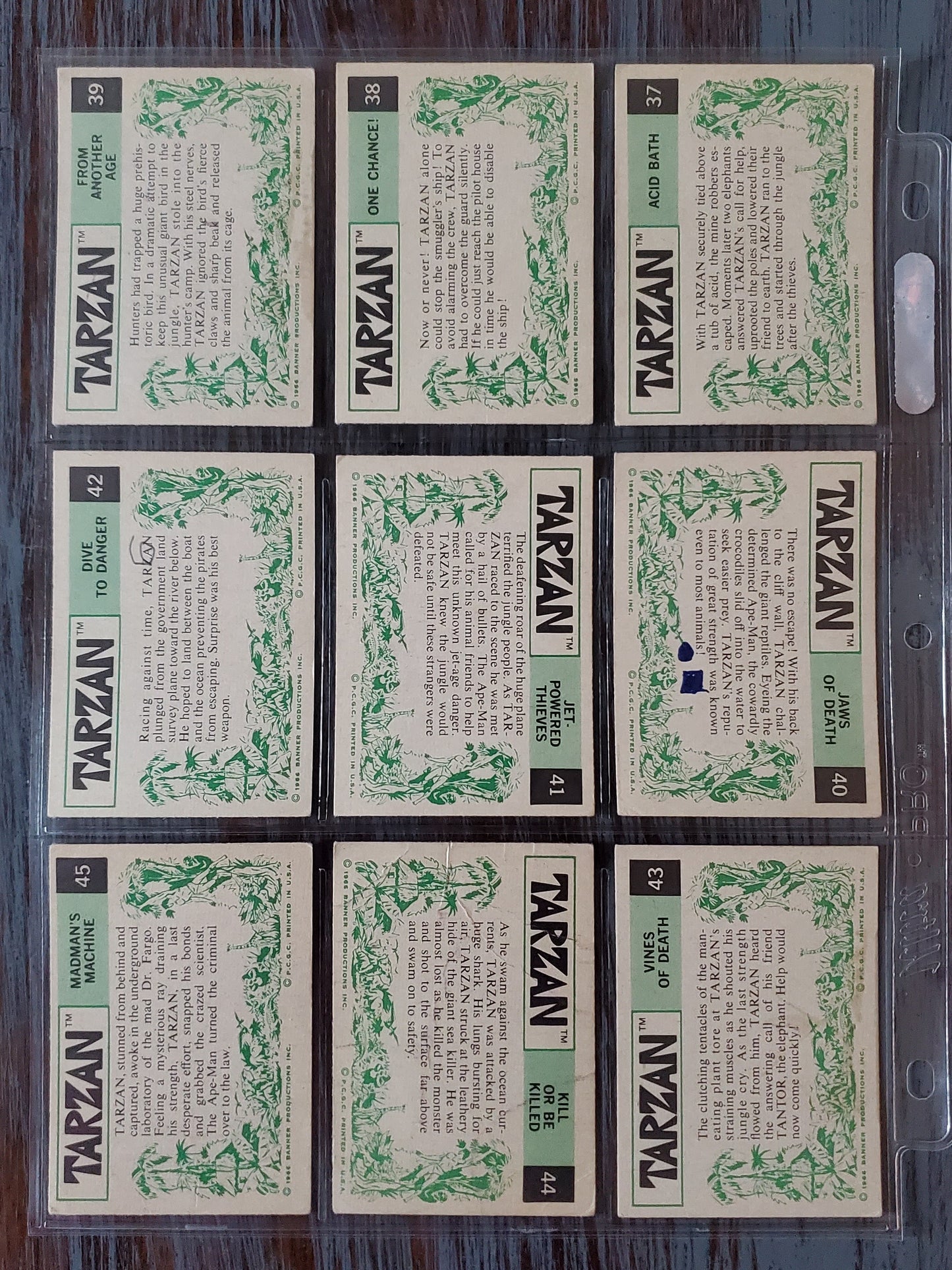 1966 Philadelphia Tarzan SET (63/64) - missing #54 EX Condition!!