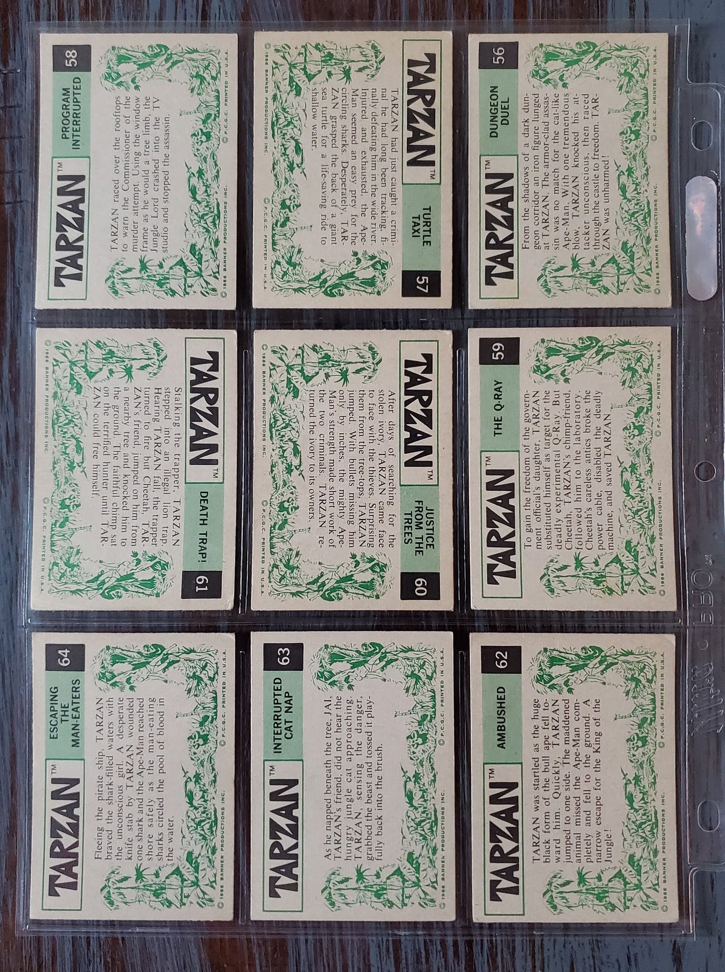 1966 Philadelphia Tarzan SET (63/64) - missing #54 EX Condition!!