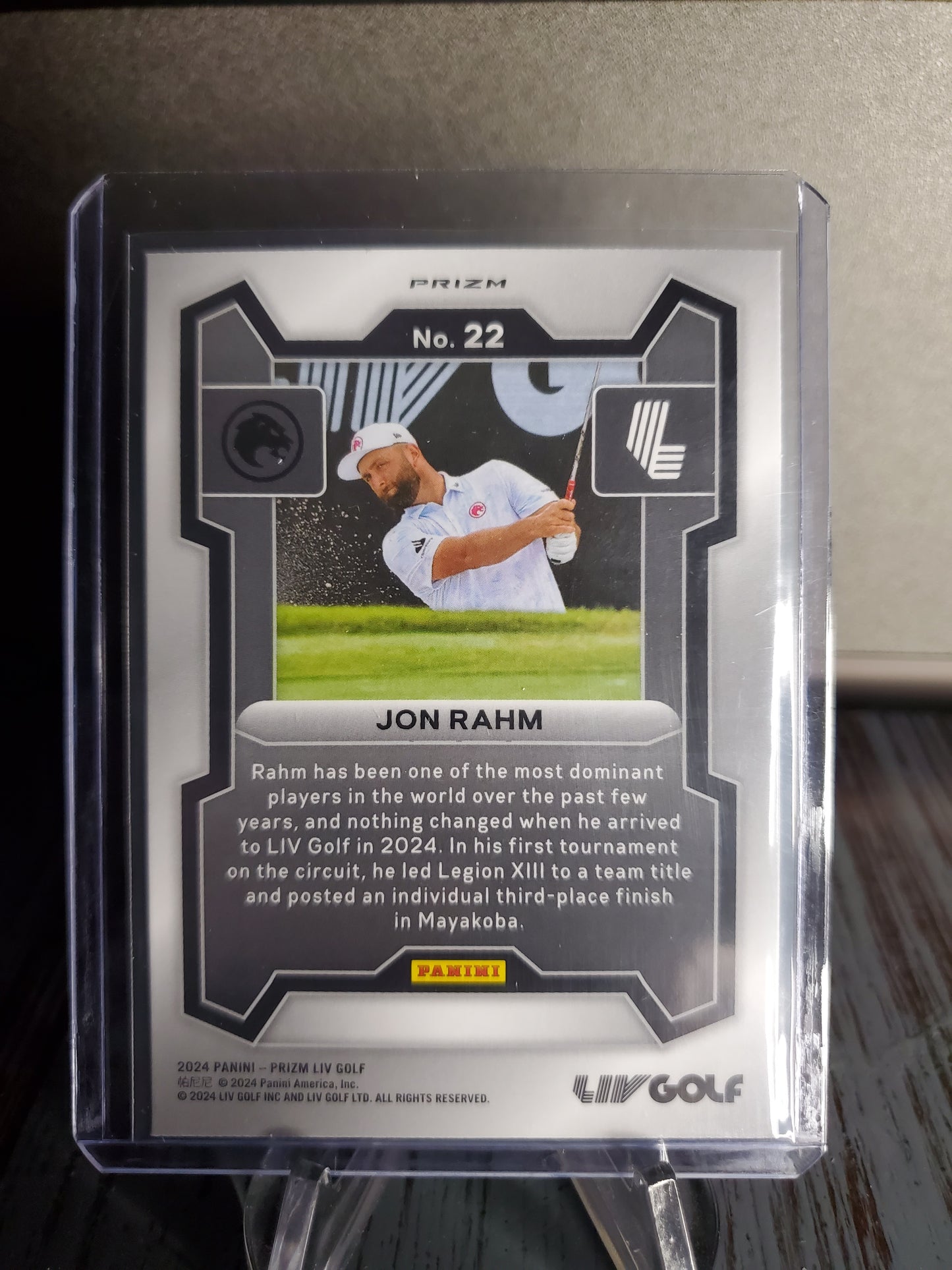 2024 Panini Prizm Liv Golf Jon Rahm Silver Prizm Variation #22 RC Rookie