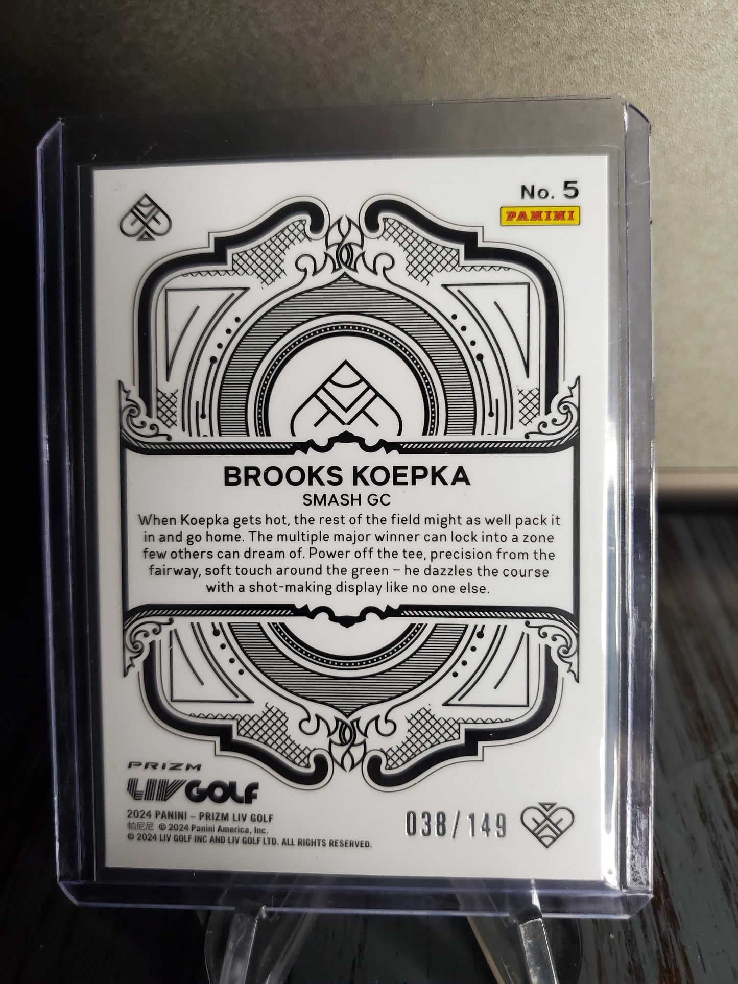 2024 Prizm LIV Golf Brooks Koepka Aces Red Prizm /149 SP Smash GC