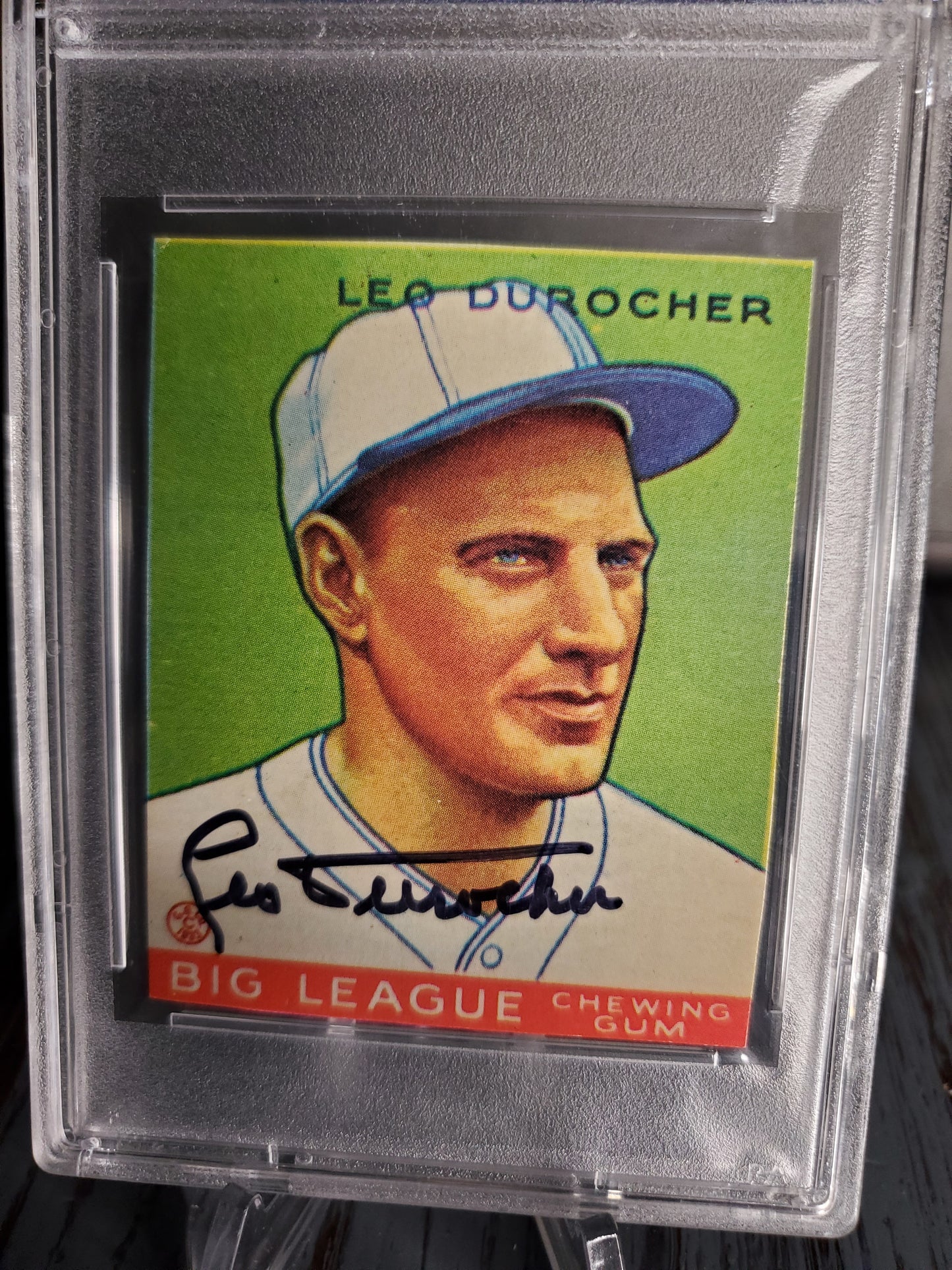 1933 Goudey Reprint Leo Durocher Signed PSA/DNA Authentic AUTO HOF #147 MINT 9
