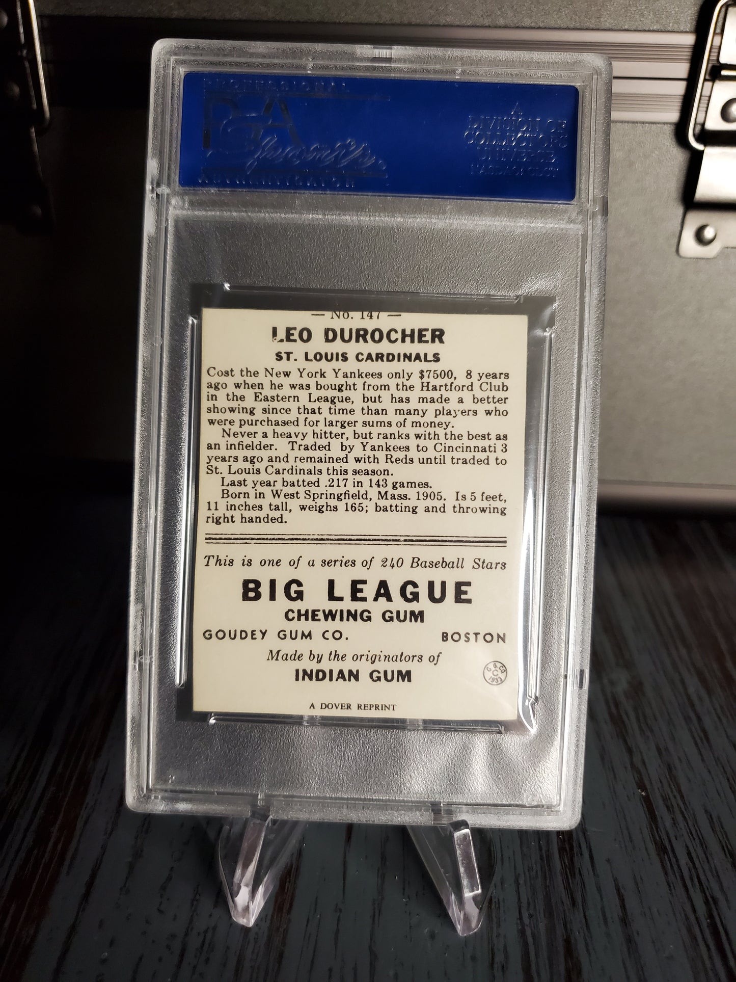 1933 Goudey Reprint Leo Durocher Signed PSA/DNA Authentic AUTO HOF #147 MINT 9