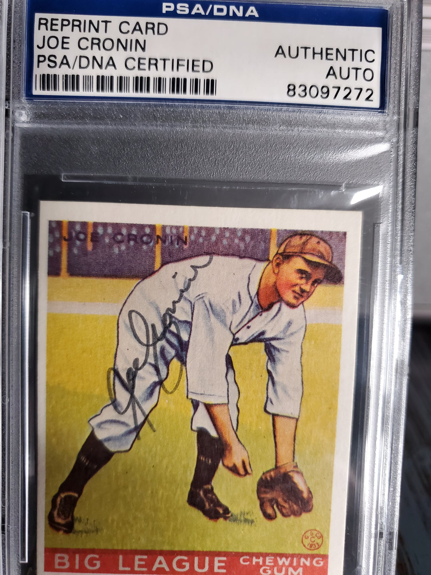 1933 Goudey Reprint Signed Joe Cronin AUTO #189 PSA Authentic Autograph Red Sox