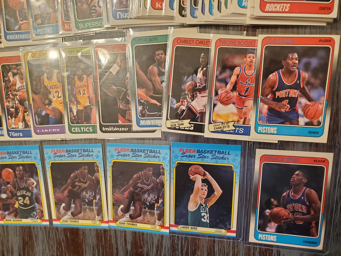1988 Fleer Basketball Lot of 51 Includes Dennis Rodman Rookie - Several HoFs!