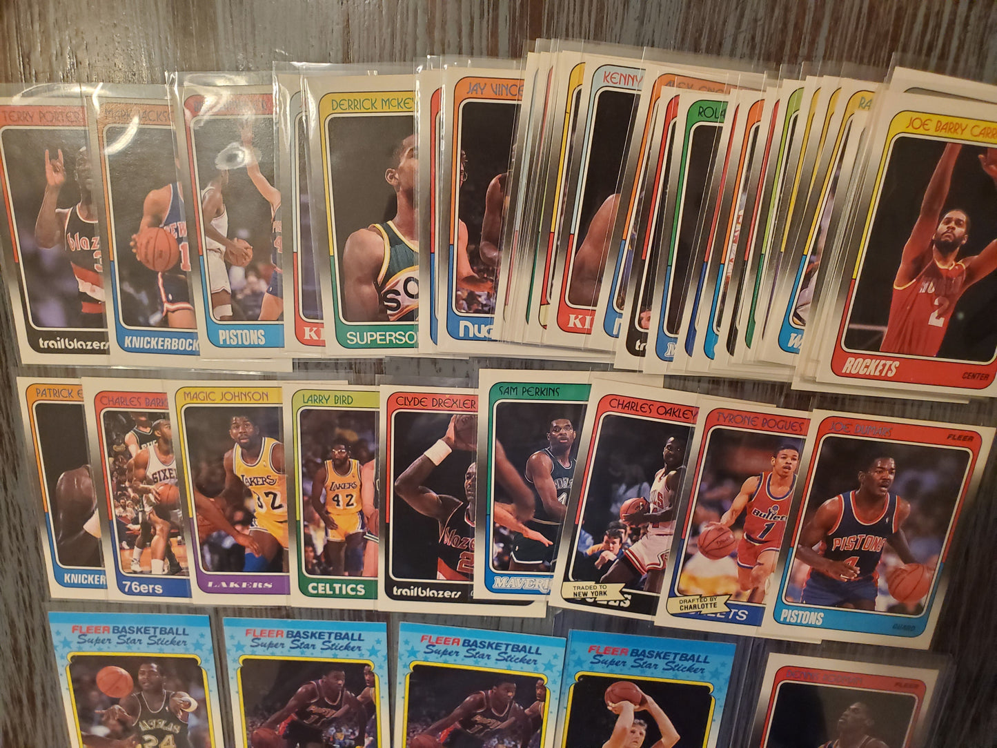 1988 Fleer Basketball Lot of 51 Includes Dennis Rodman Rookie - Several HoFs!