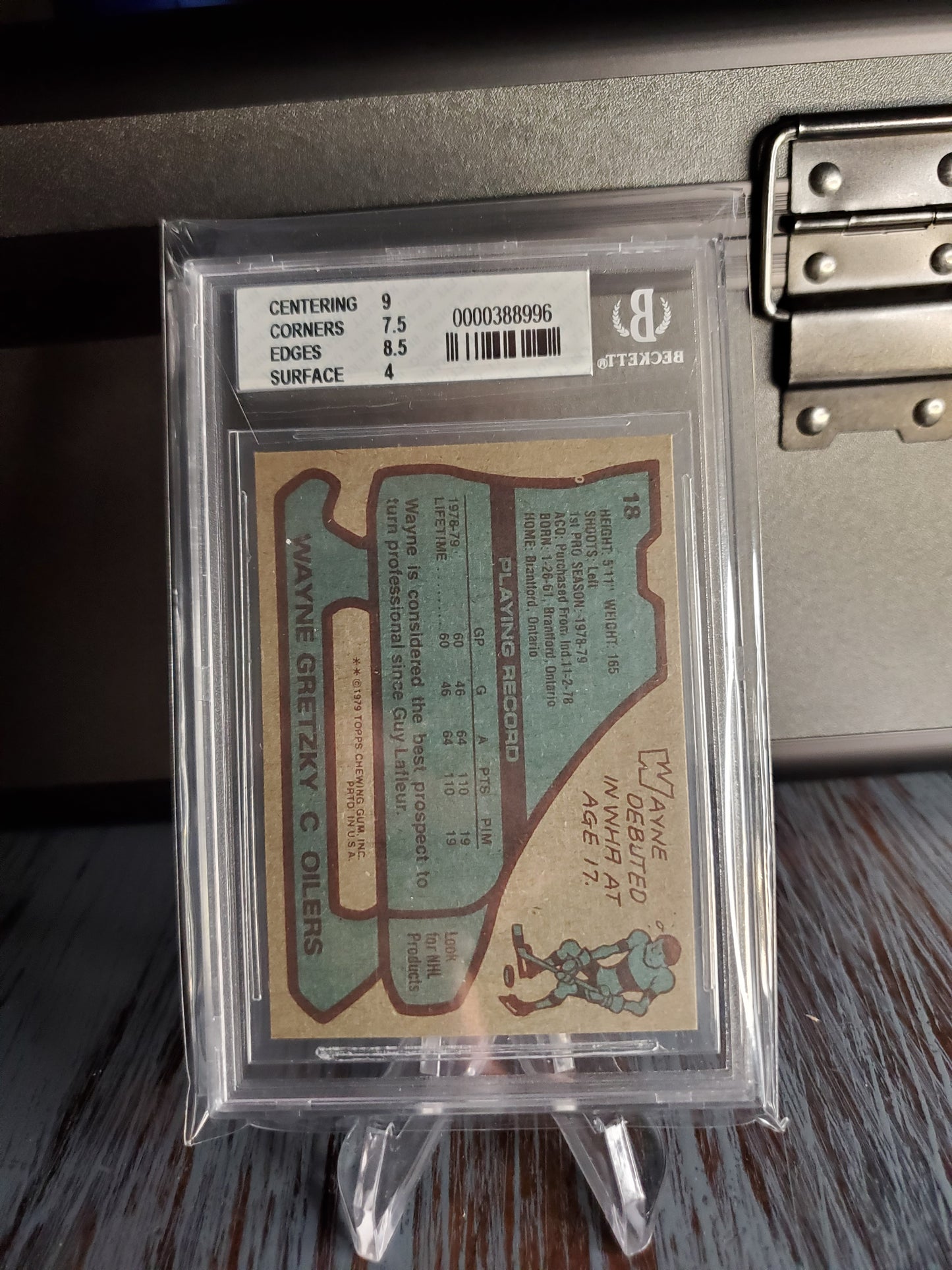 1979-80 Topps - Wayne Gretzky #18 (RC) Rookie GREAT Subgrades - Must Read! BGS 5