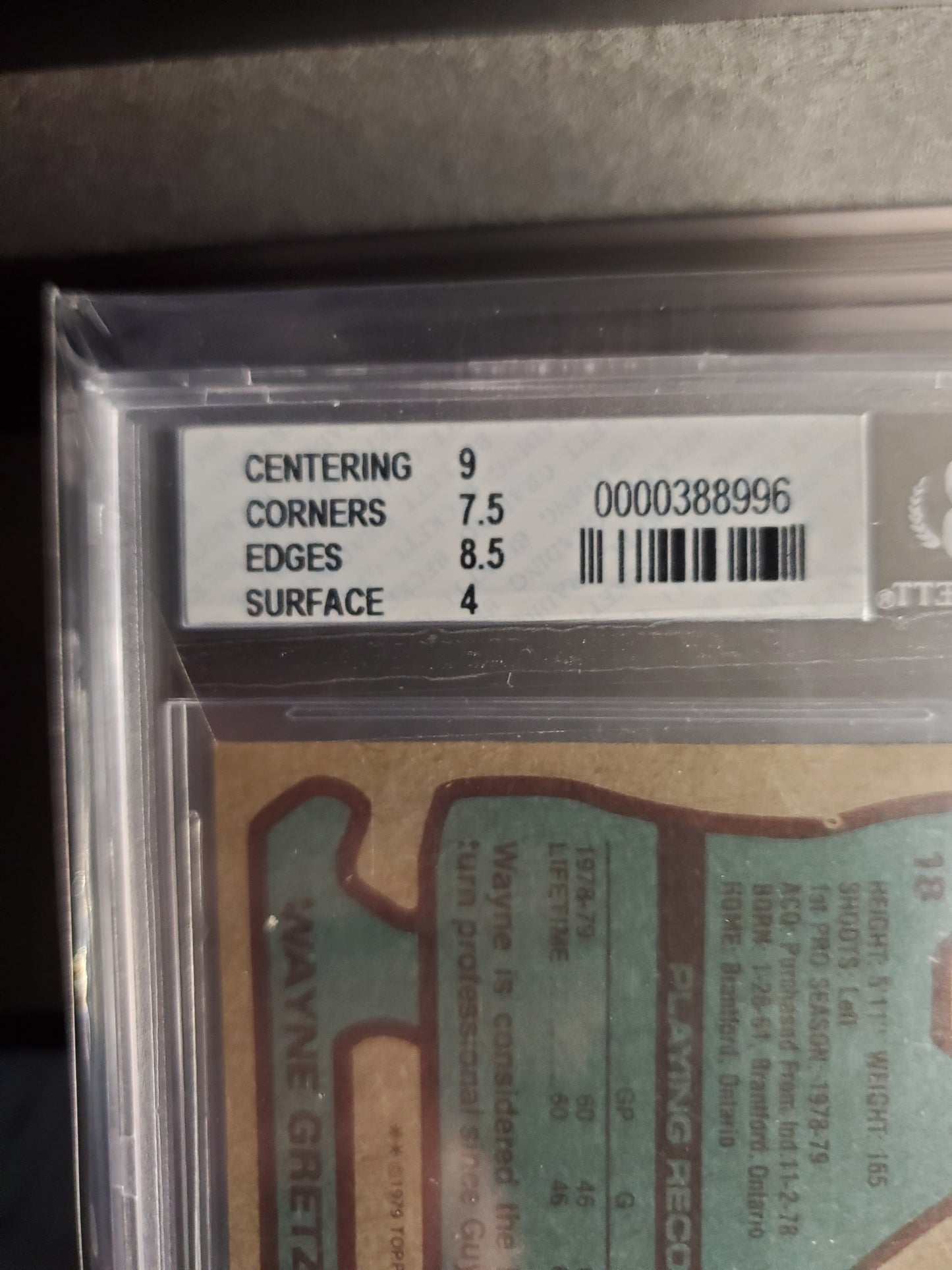 1979-80 Topps - Wayne Gretzky #18 (RC) Rookie GREAT Subgrades - Must Read! BGS 5
