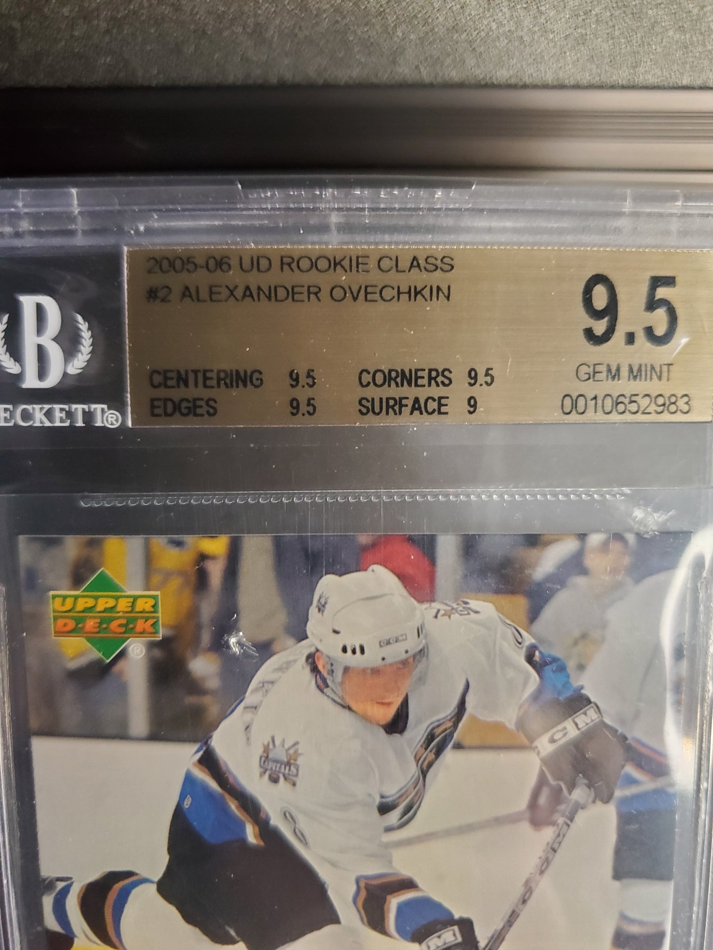 2005-06 Upper Deck Rookie Class - Alex Ovechkin #2 (RC) BGS Gem Mint 9.5