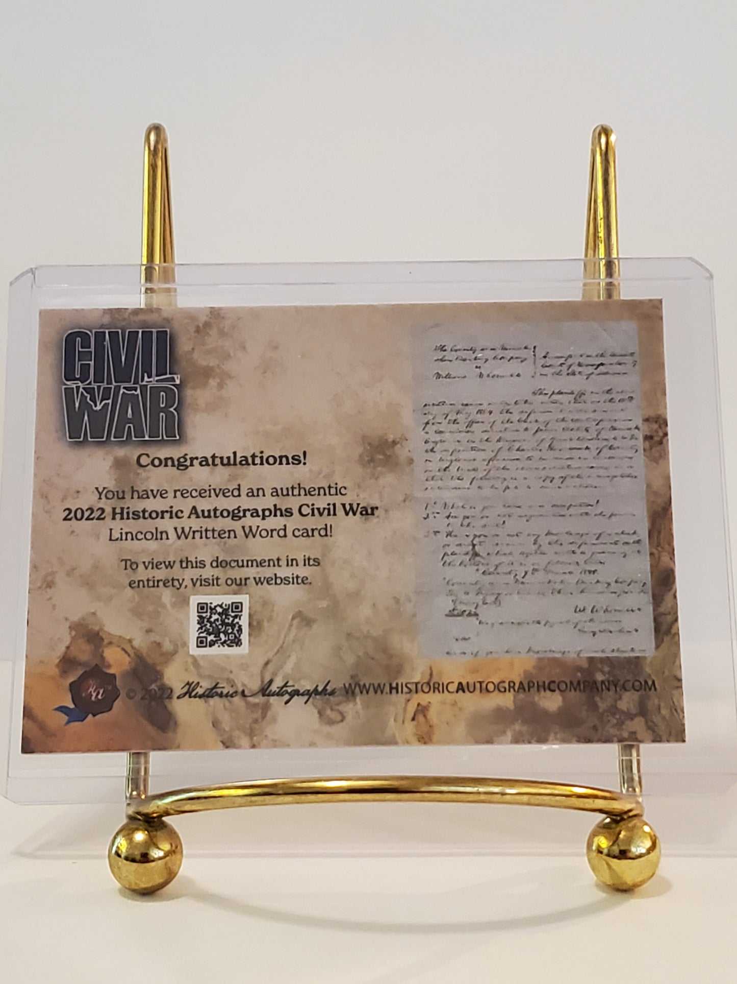Abraham Lincoln 2023 Civil War Historic Handwritten Word Authentic - "and"