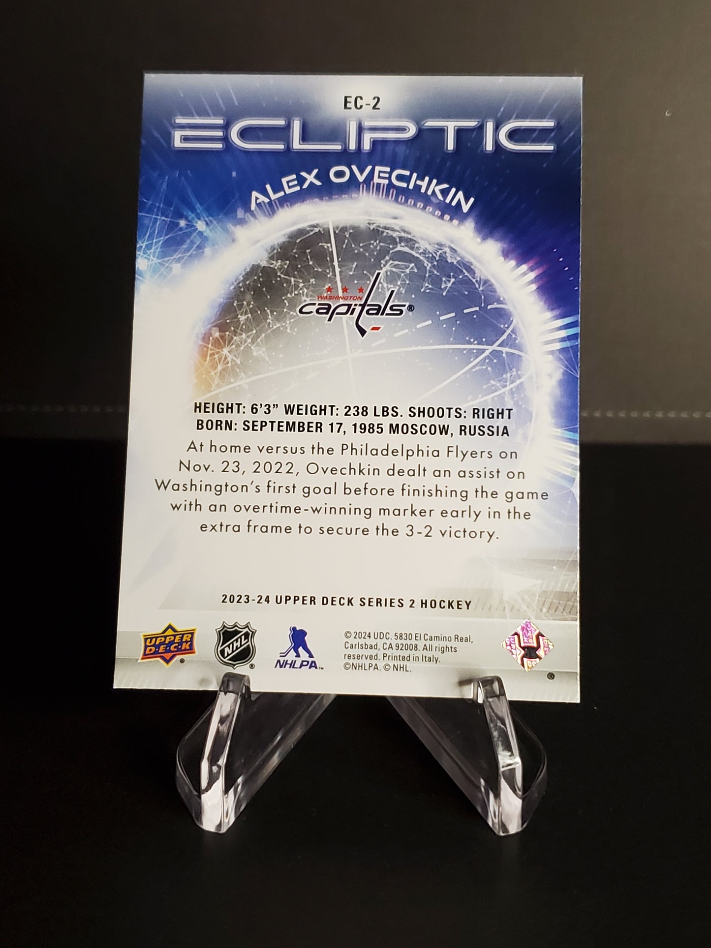 Alex Ovechkin 2023/24 Upper Deck Series 2 Ecliptic #EC-2