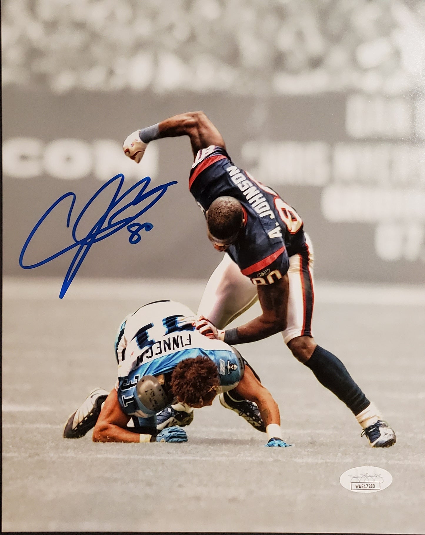 Andre Johnson Signed Autographed 8X10 Photo JSA Authentic SPOT LIGHT METALLIC