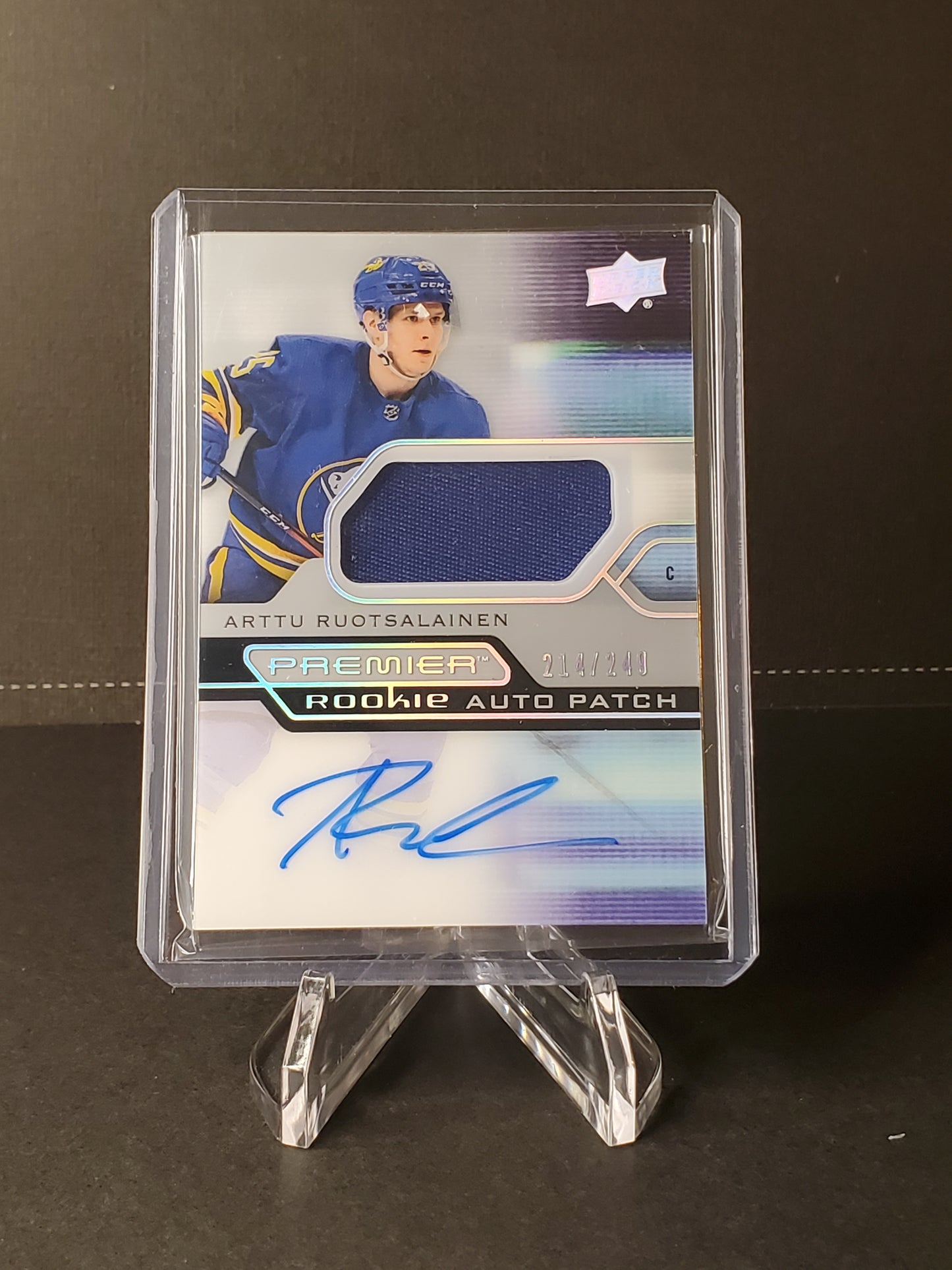 Arttu Ruotsalainen 2021-22 Upper Deck Premier RPA Rookie Patch AUTO /249 #AR-AR