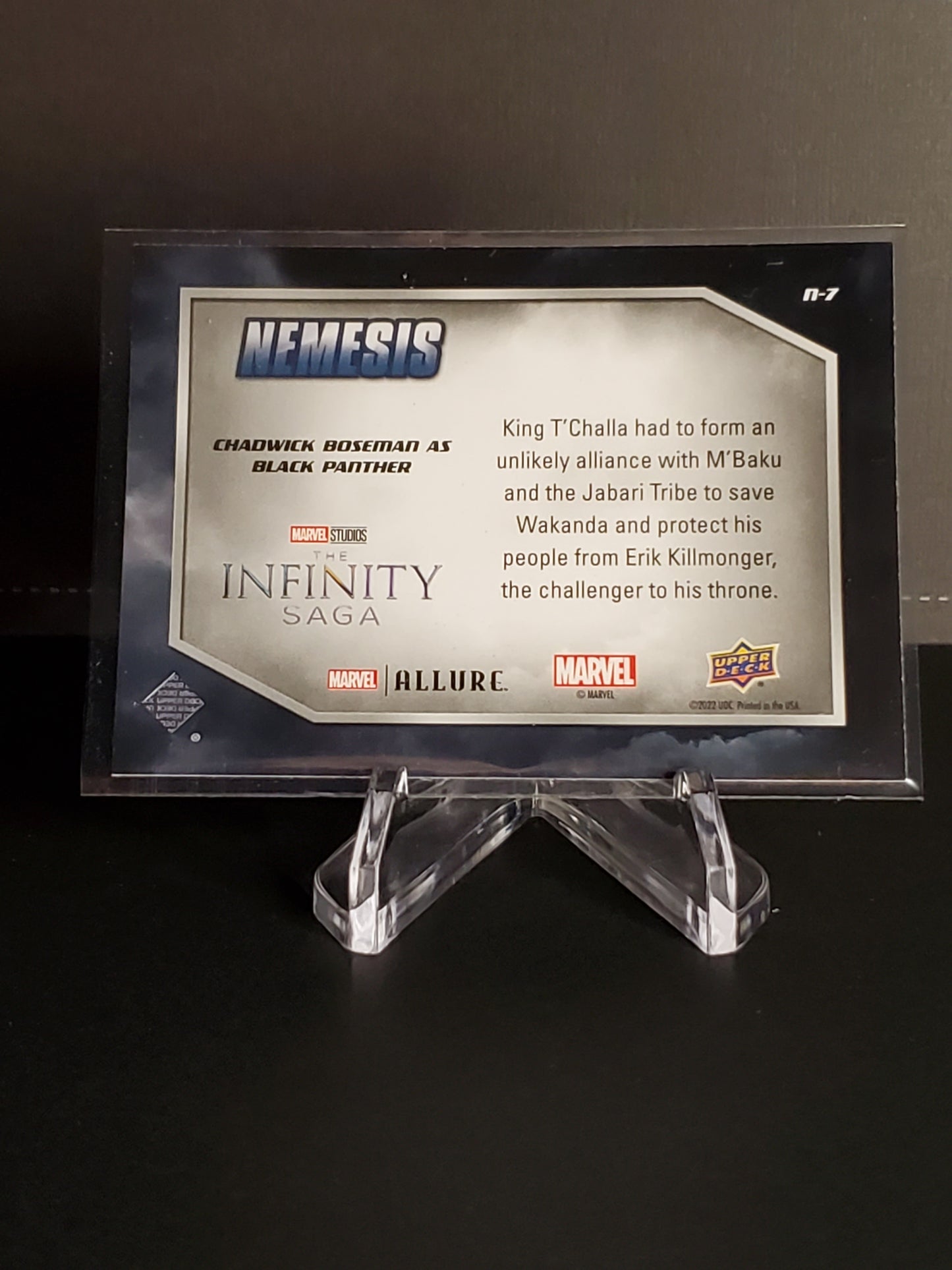 Chadwick Boseman as Black Panther 2022 Upper Deck Marvel Allure Nemesis #N-7