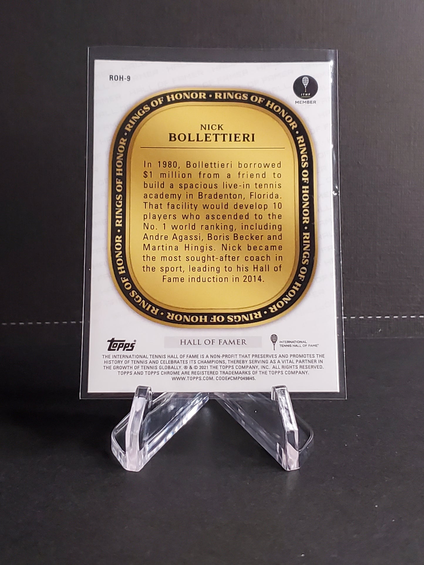 Nick Bollettieri 2021 Topps Chrome Tennis Ring of Honor #ROH-9