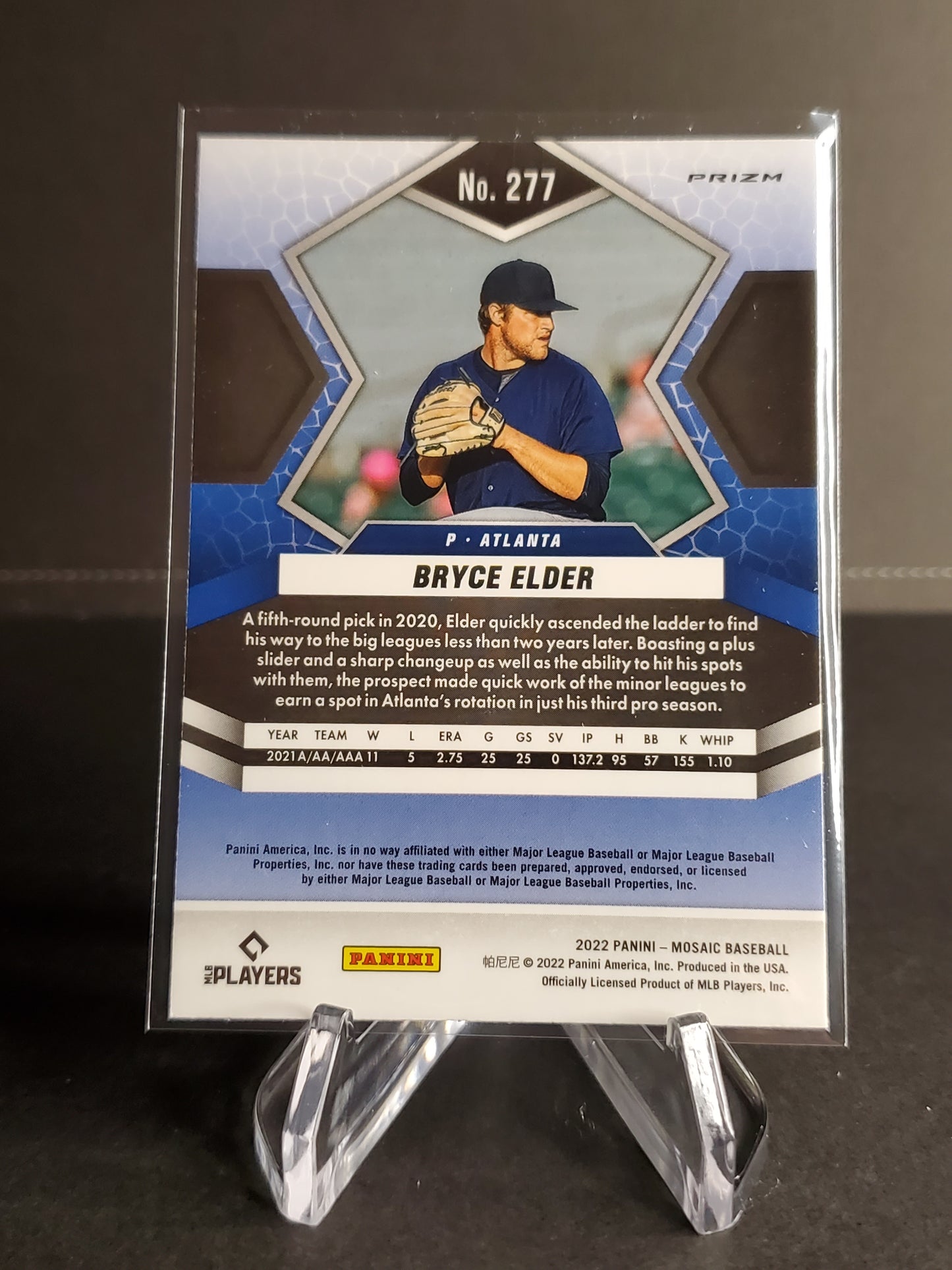 Bryce Elder 2022 Panini Mosaic Orange Prizm RC #277