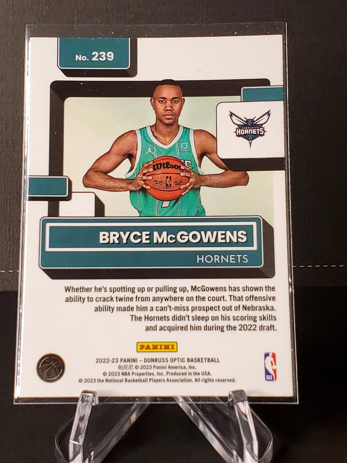 Bryce McGowens 2022 Panini Optic Rated Rookie RC #239