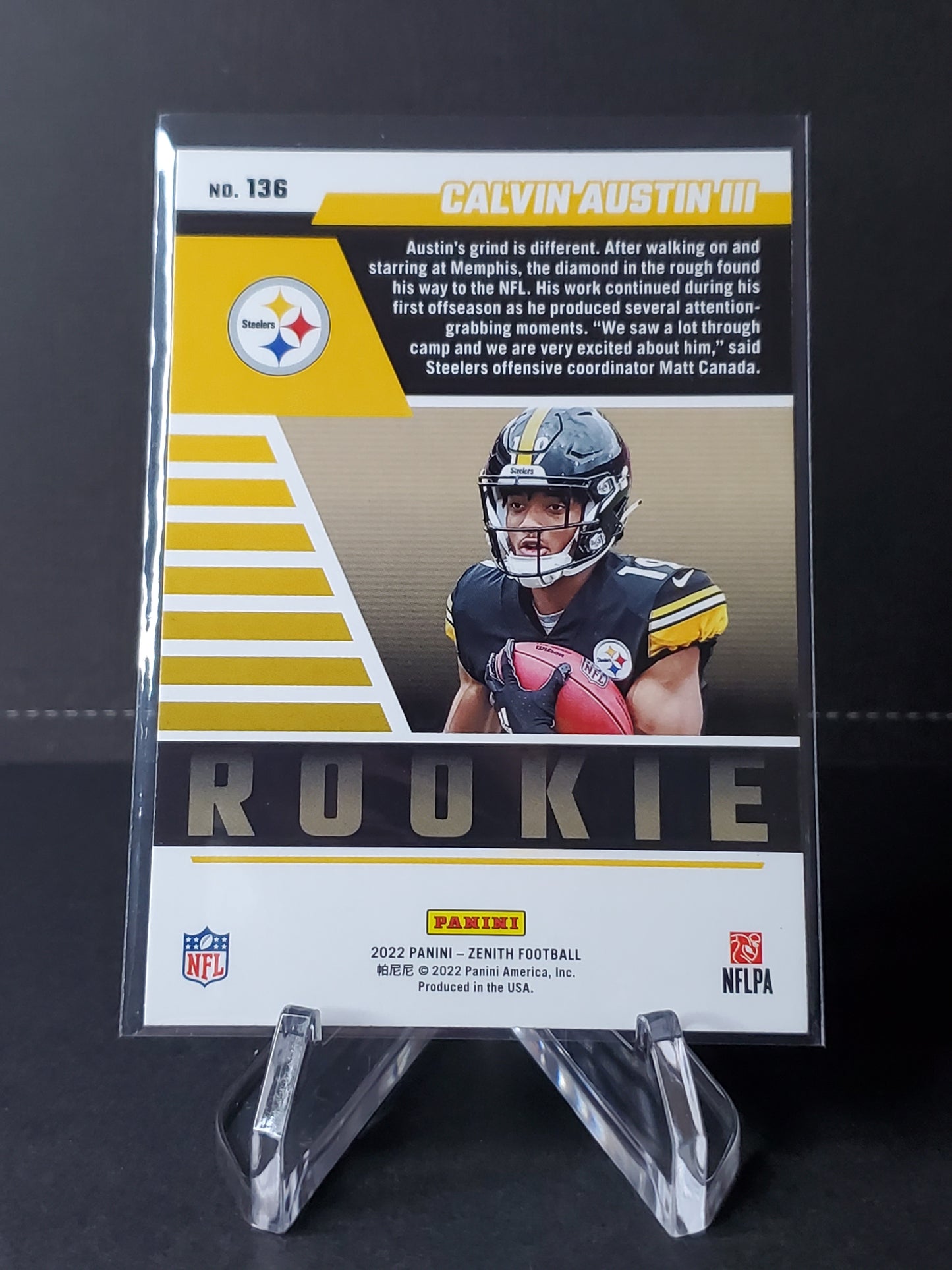 Calvin Austin III 2022 Panini Zenith Football RC #136
