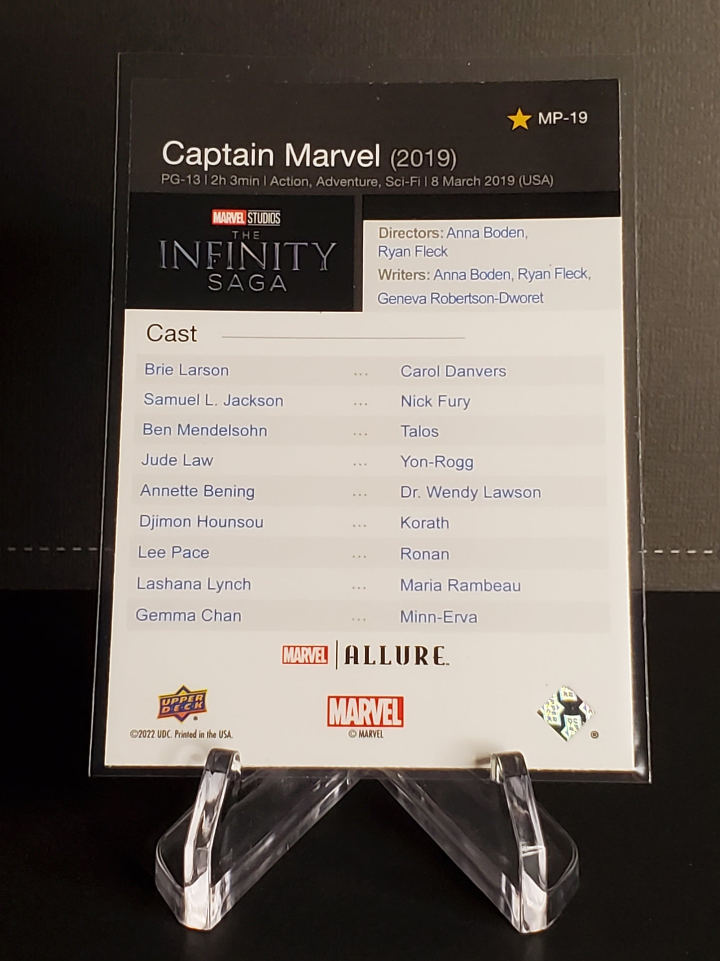 Captain Marvel 2022 Upper Deck Marvel Allure Movie Posters #MP-19