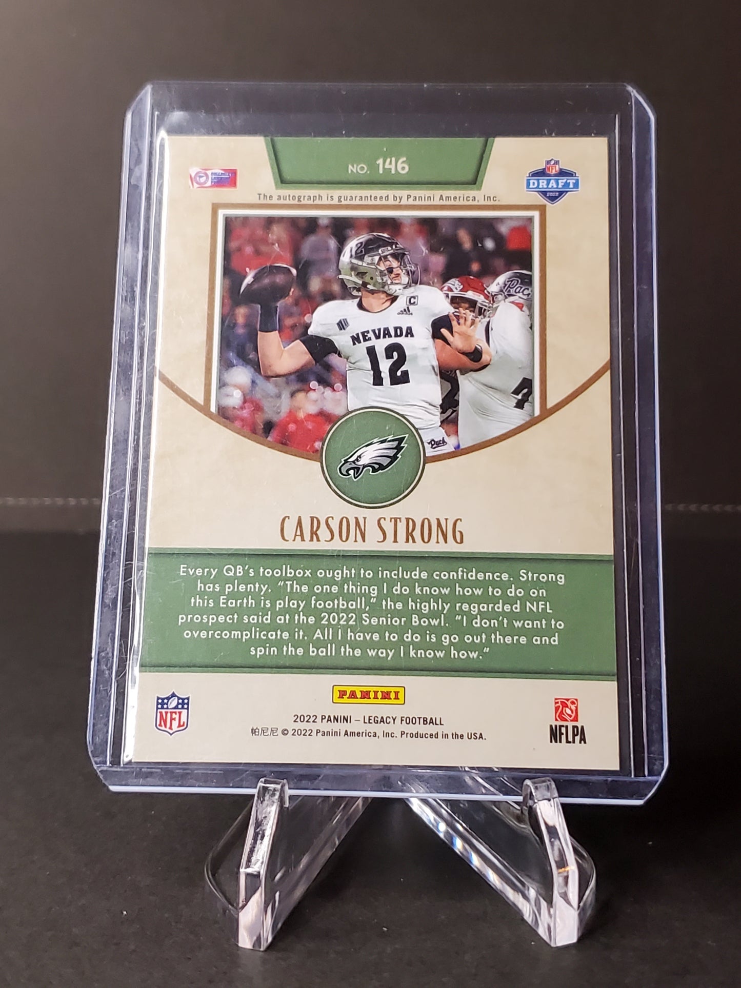 Carson Strong 2022 Legacy RC AUTO #146