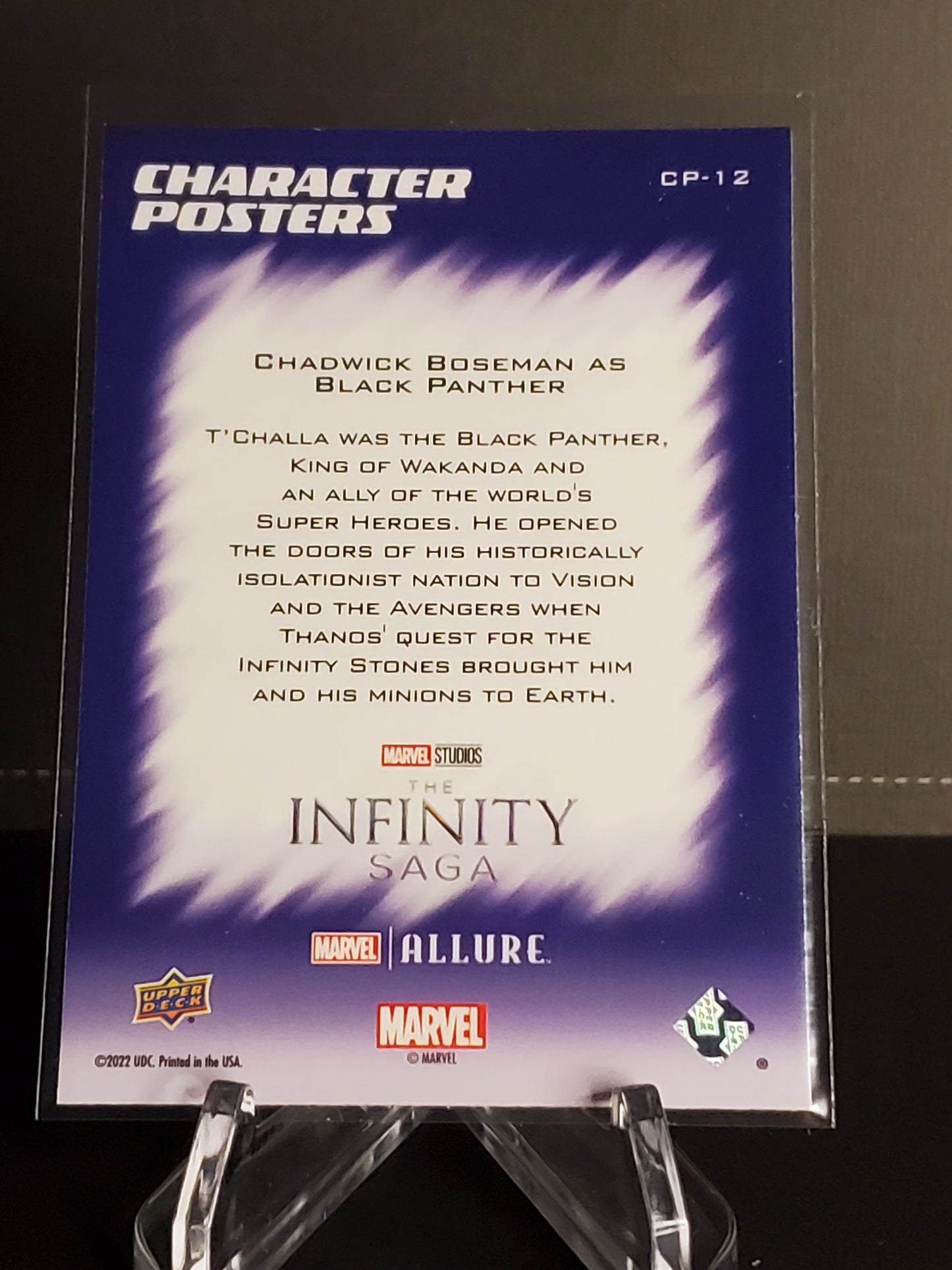 Chadwick Boseman as Black Panther 2022 Upper Deck Marvel Allure Character Posters #CP-12