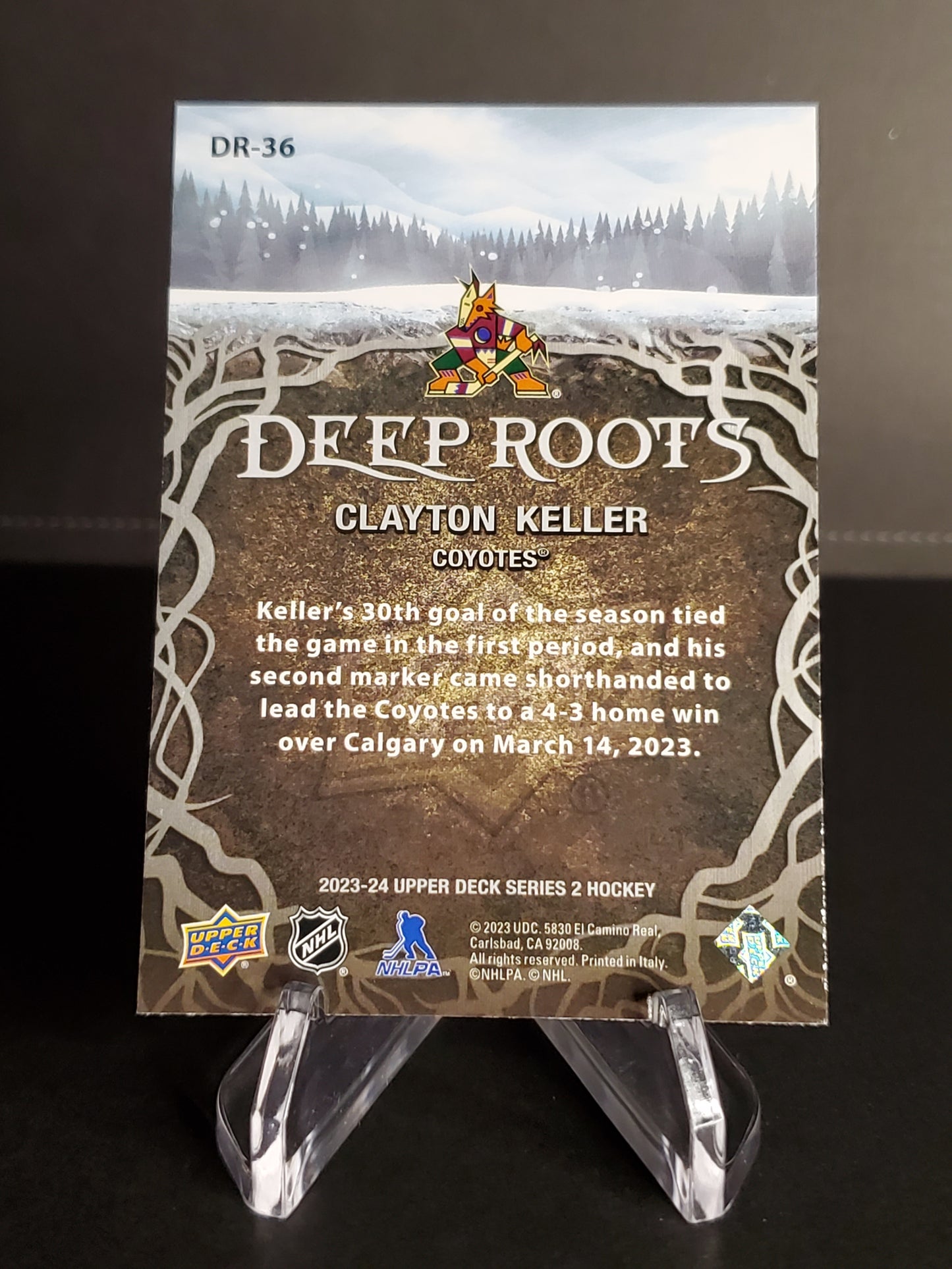 Clayton Keller 2023/24 Upper Deck Series 2 Deep Roots #DR-36