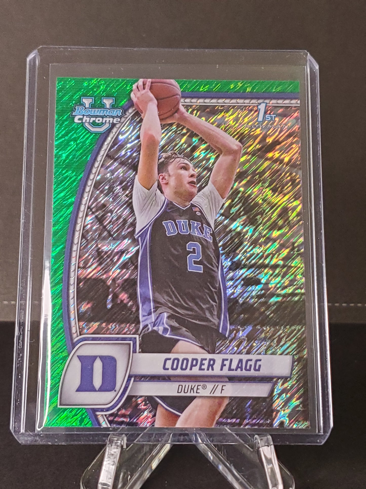 2025 Bowman Chrome U Cooper Flagg 1st Bowman Green Shimmer #16