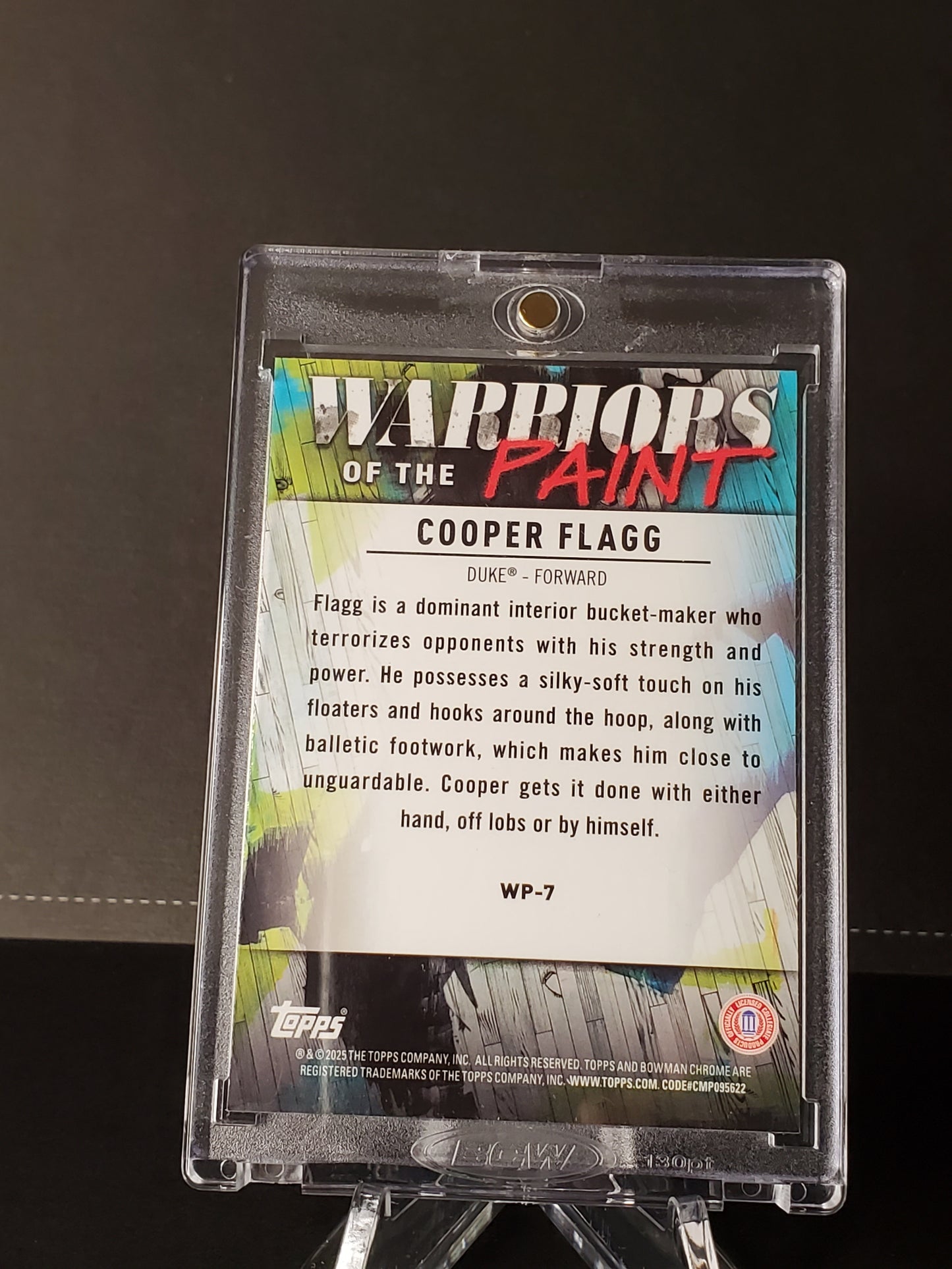 2025 Cooper Flagg Bowman Chrome U Warriors Of The Paint # WP-7 INSERT