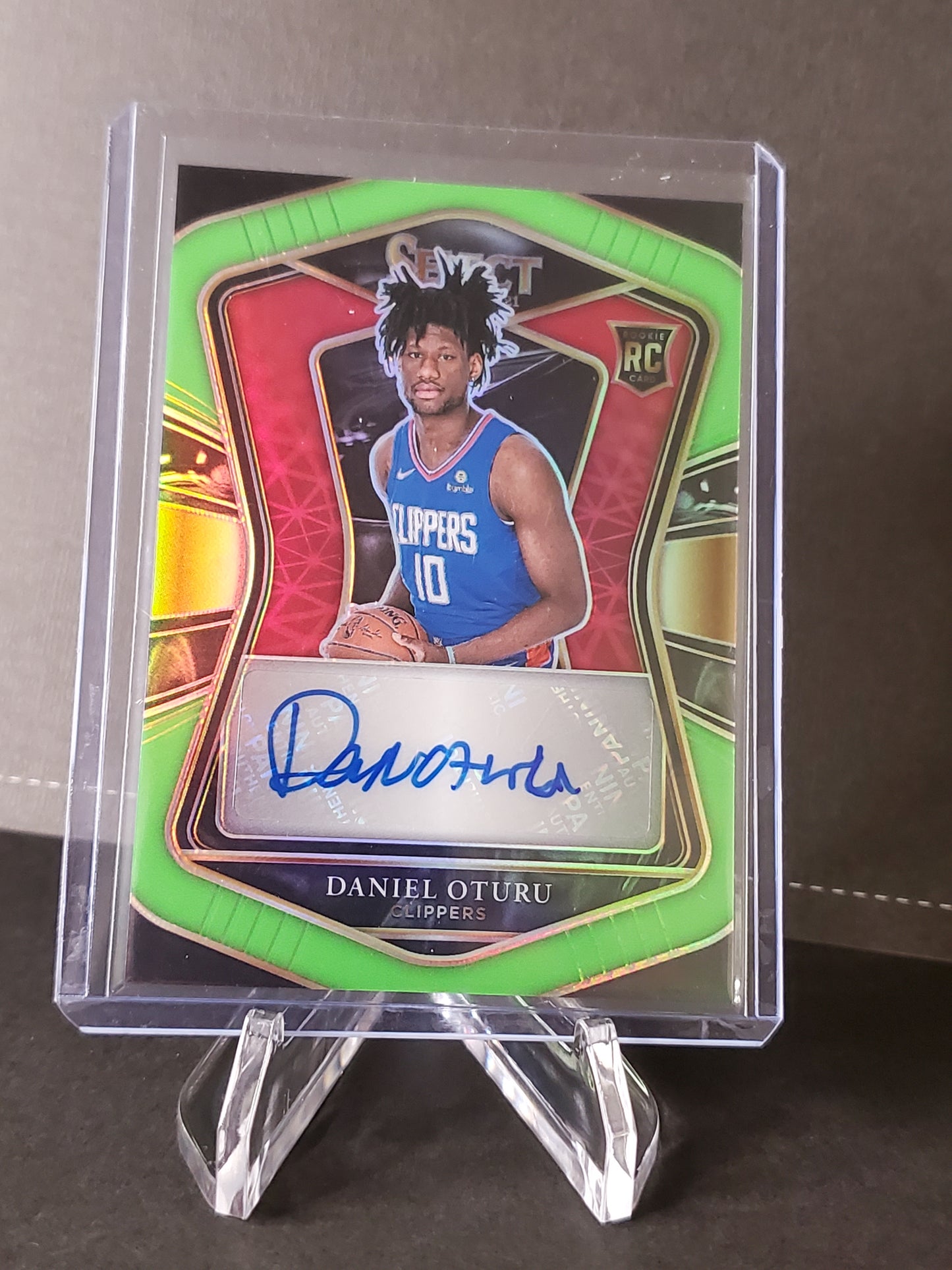 Daniel Oturo 2020 Panini Select Neon Green Prizm AUTO RC #'d to /99 - #RS-OTU