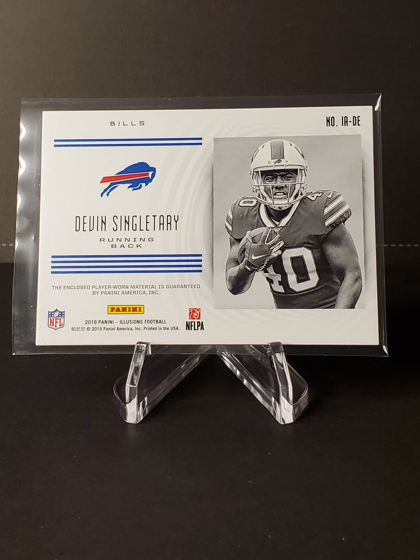 Devin Singletary 2019 Panini Illusions Instant Impact Jumbo Patch #IA-DE