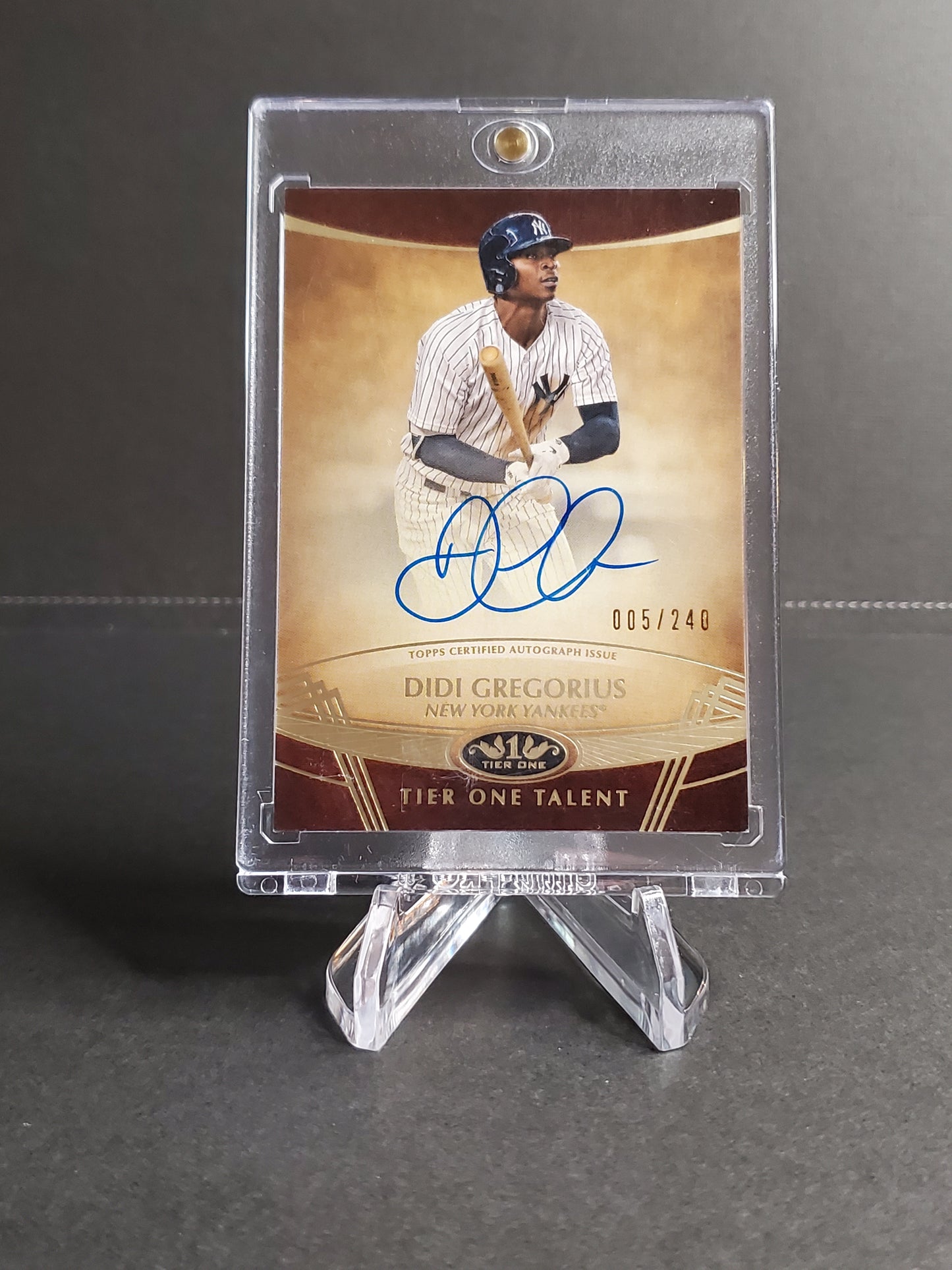Didi Gregorius 2019 Topps Tier One AUTO #TTA-DG /240