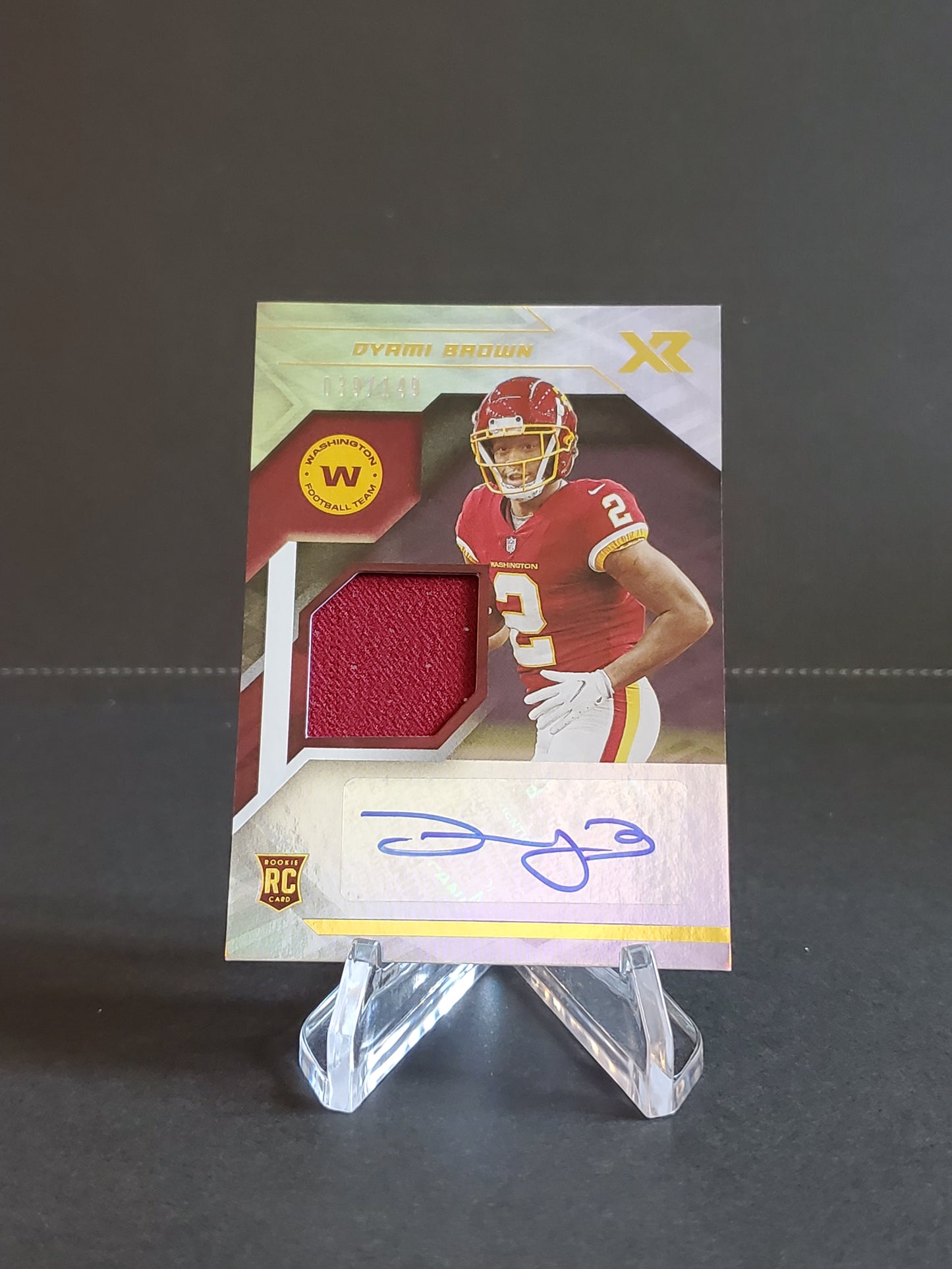 Dyami Brown 2021 Panini XR RPA Patch AUTO 39/149 #RSA-DBR