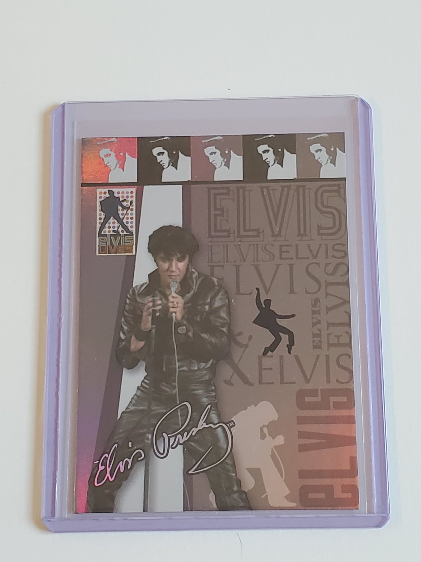 Elvis Presley 2006 Press Pass Elvis Lives Fashions Foil Black Leather Outfit 3/12