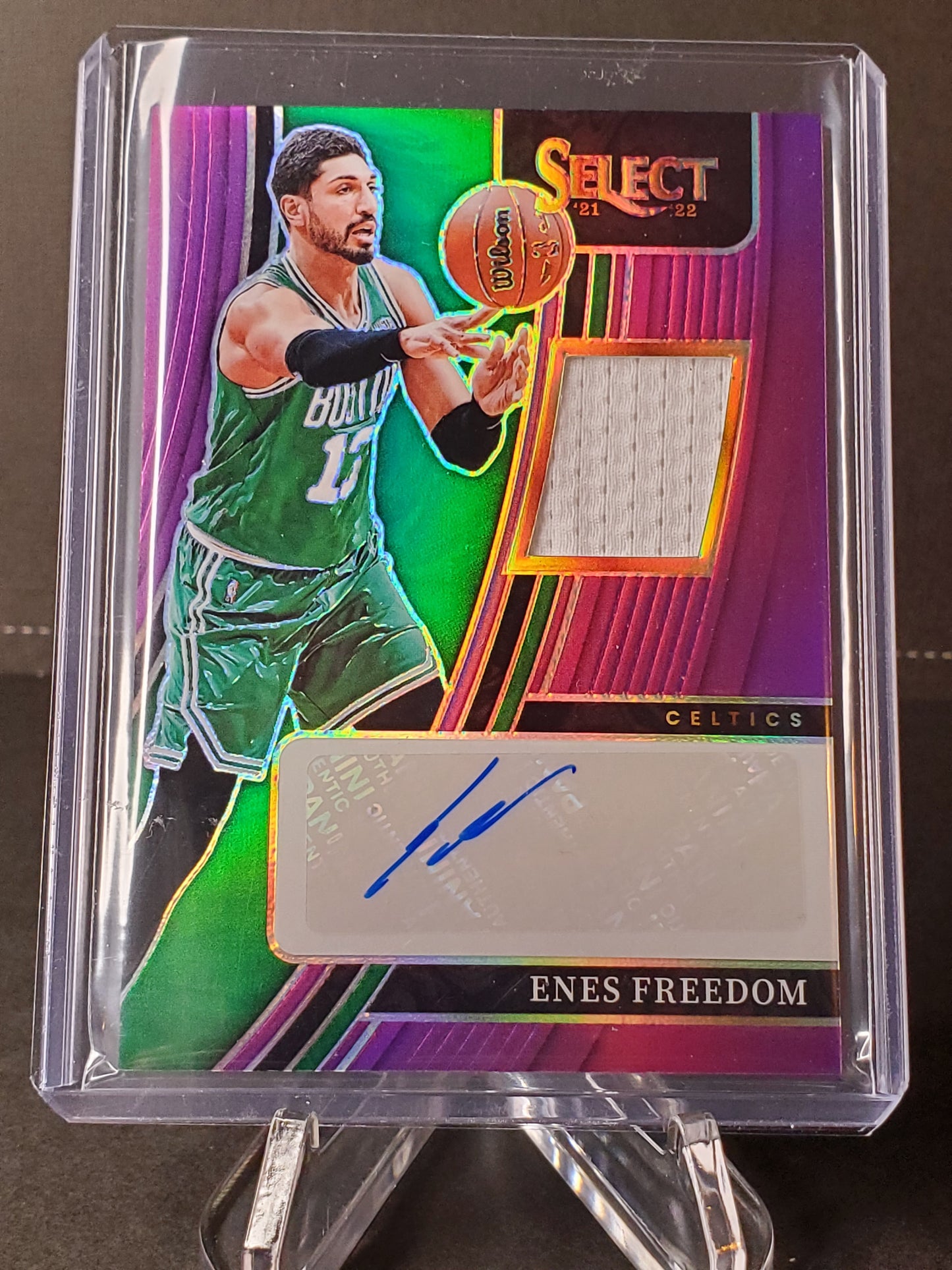 Enes Freedom 2021-22 Panini Select Patch AUTO Purple 75/99 #AM-EKT
