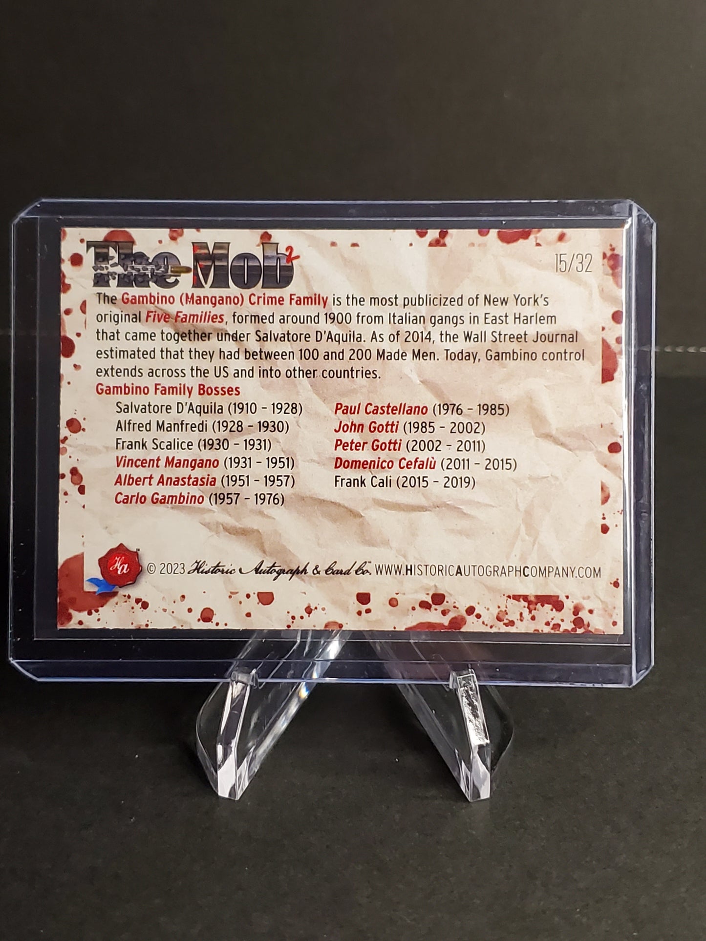 Gambino Family 2023 Historic Autographs The Mob 2 /32 - #59