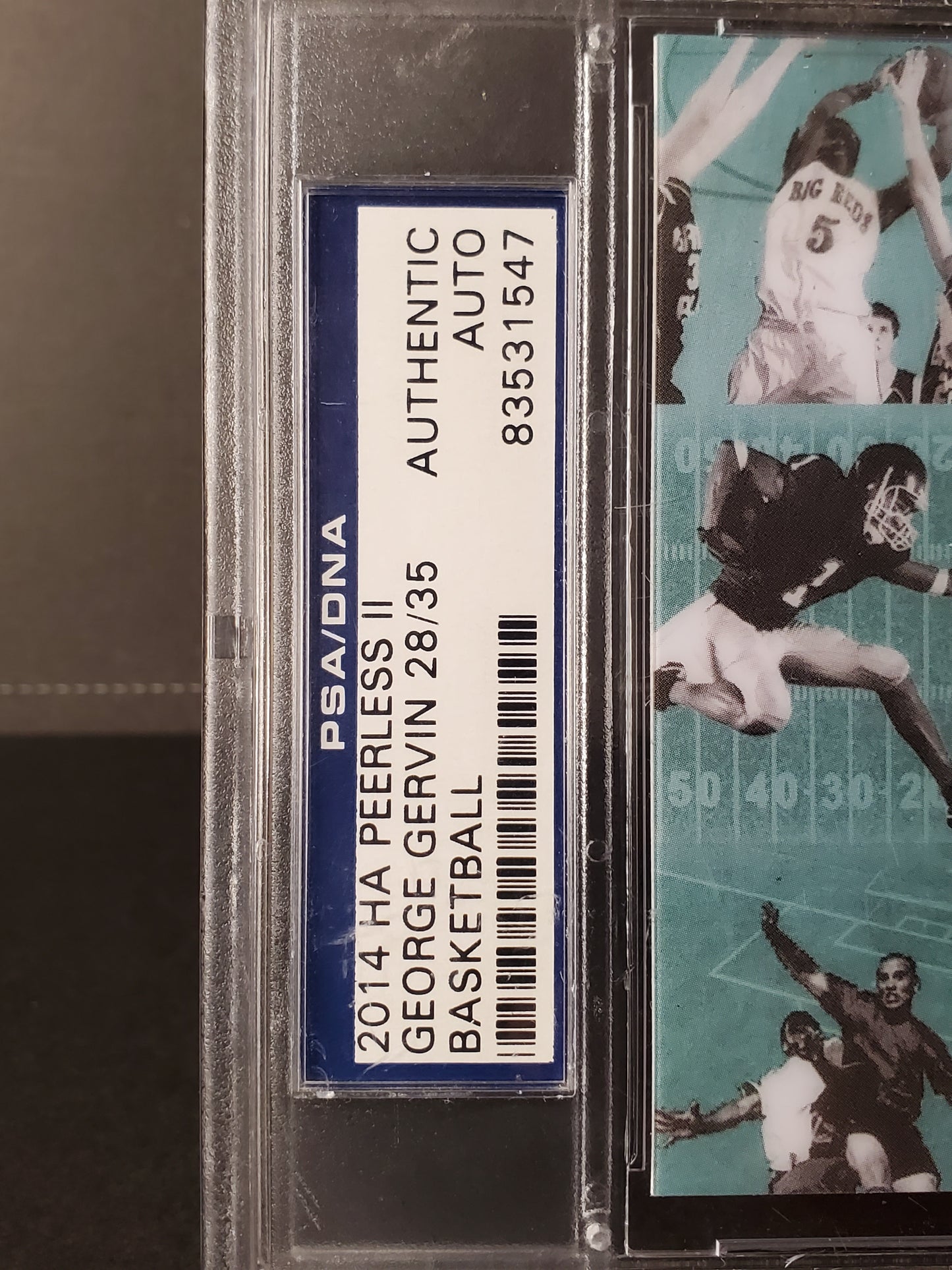 George Gervin 2014 Historic Autographs Peerless II Cut AUTO #'d 28/35 PSA/DNA