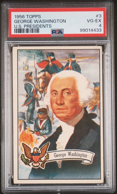 George Washington 1956 Topps U.S. Presidents #3 PSA 4 - Looks Great!