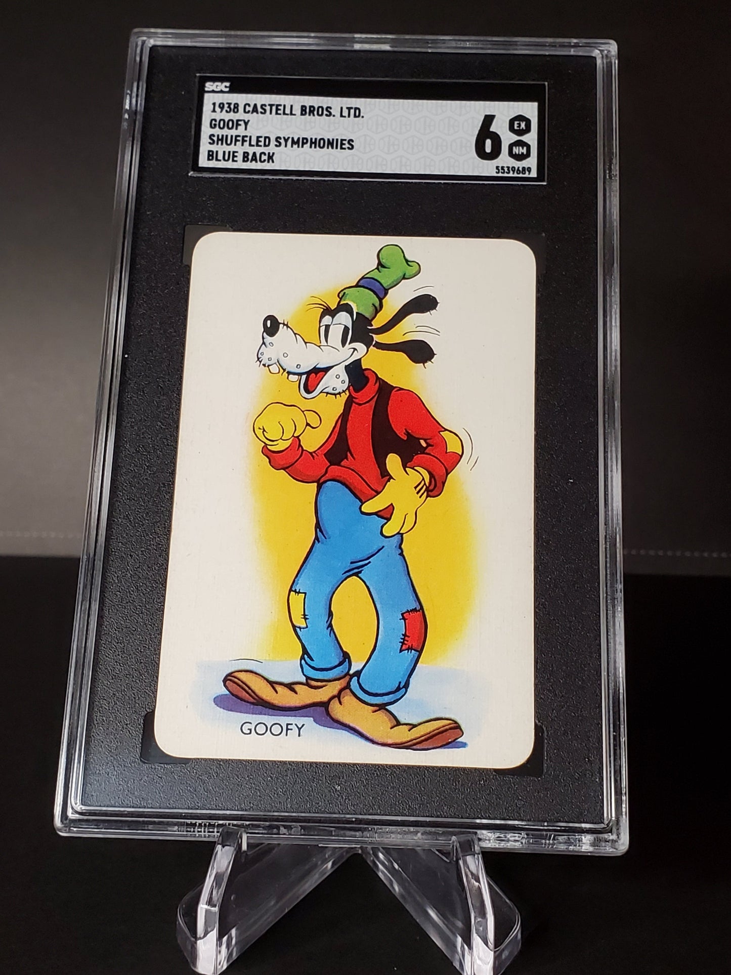 Goofy 1938 Castell Bros. Shuffled Symphonies Blue Back DISNEY SGC 6