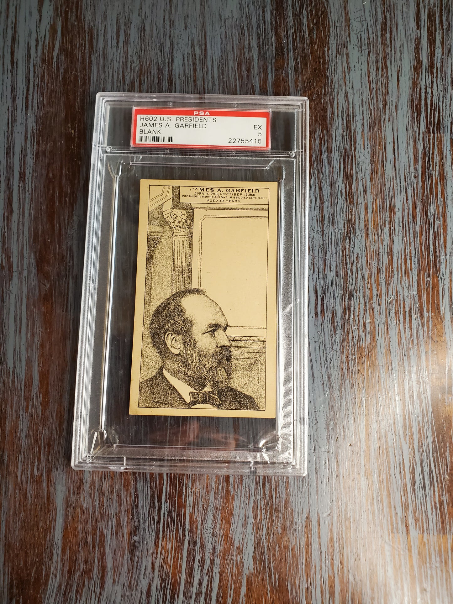 1880 H602 LOT OF FIVE (5) US Presidents Blank Back - All PSA Graded! - RARE